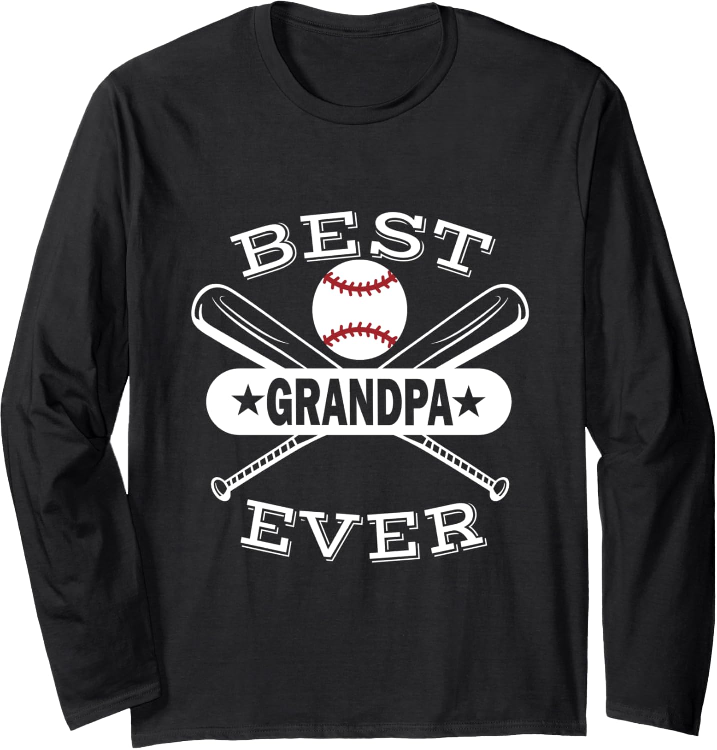 Best Baseball Grandpa Grandson Ball Sport Player Grandfather Long Sleeve