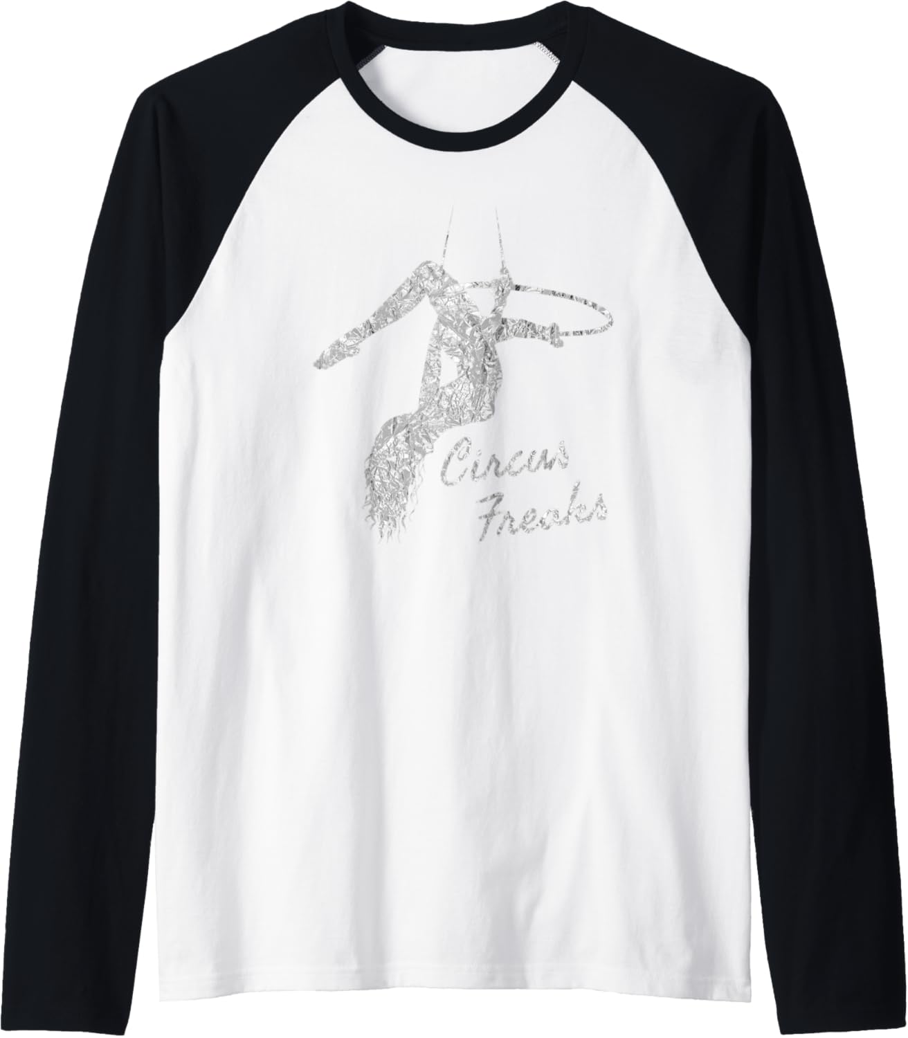 Aerial Yoga Design, Silver Aerial Yoga Outfit Raglan Baseball Tee