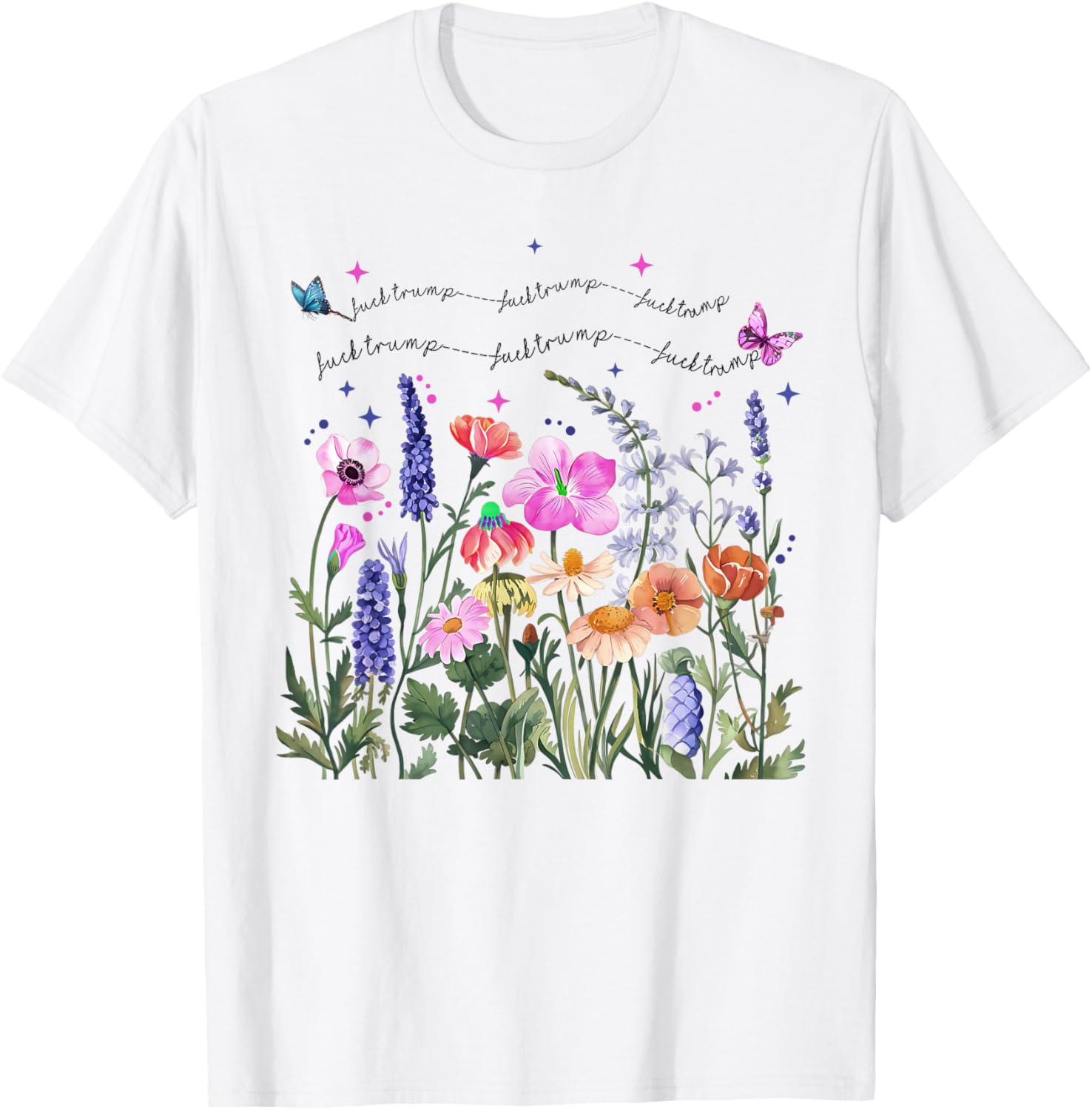 Anti Trump Floral Flower Democrat President Liberal