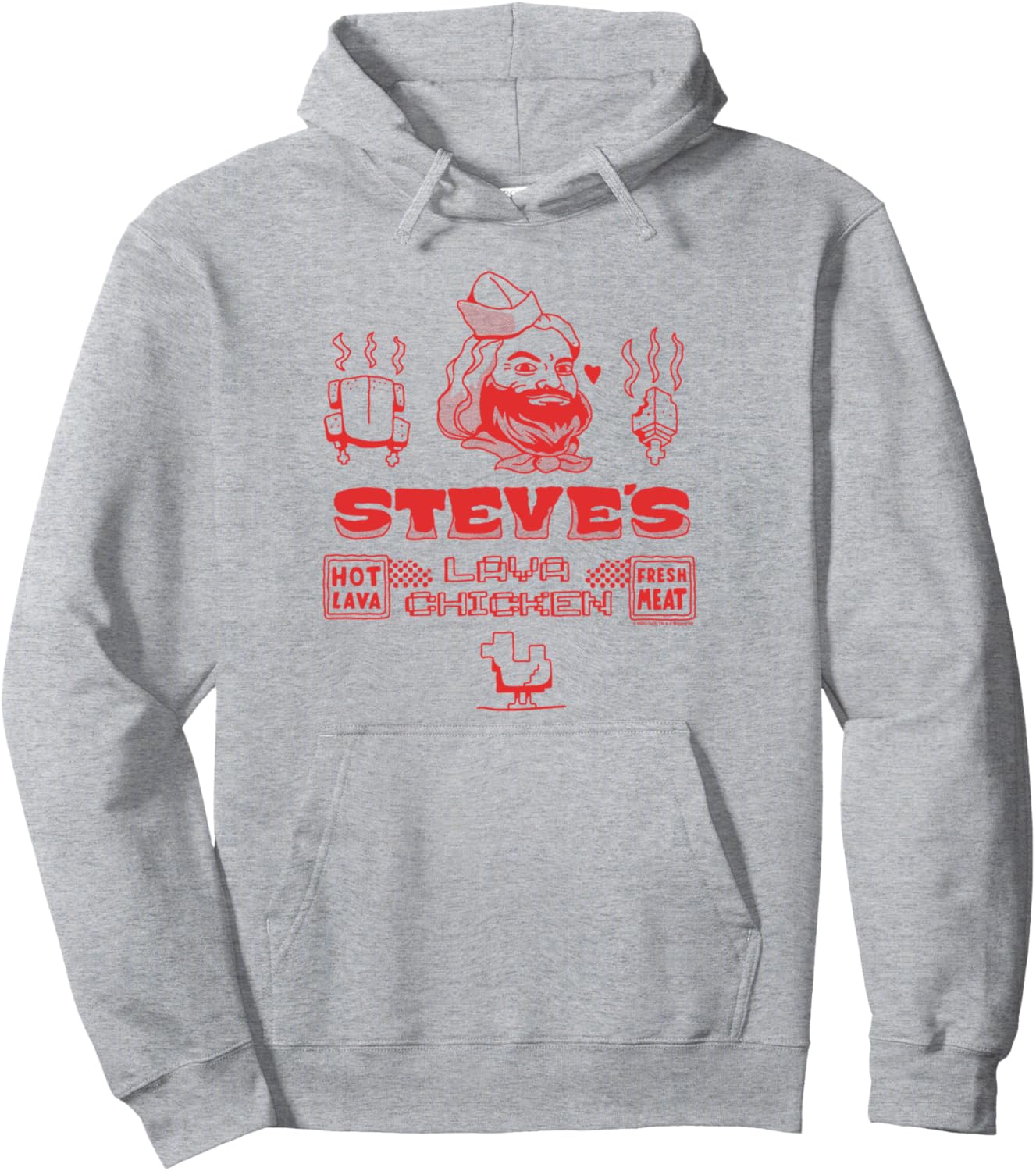 A Minecraft Movie Steve's Lava Chicken Restaurant Logo Pullover Hoodie