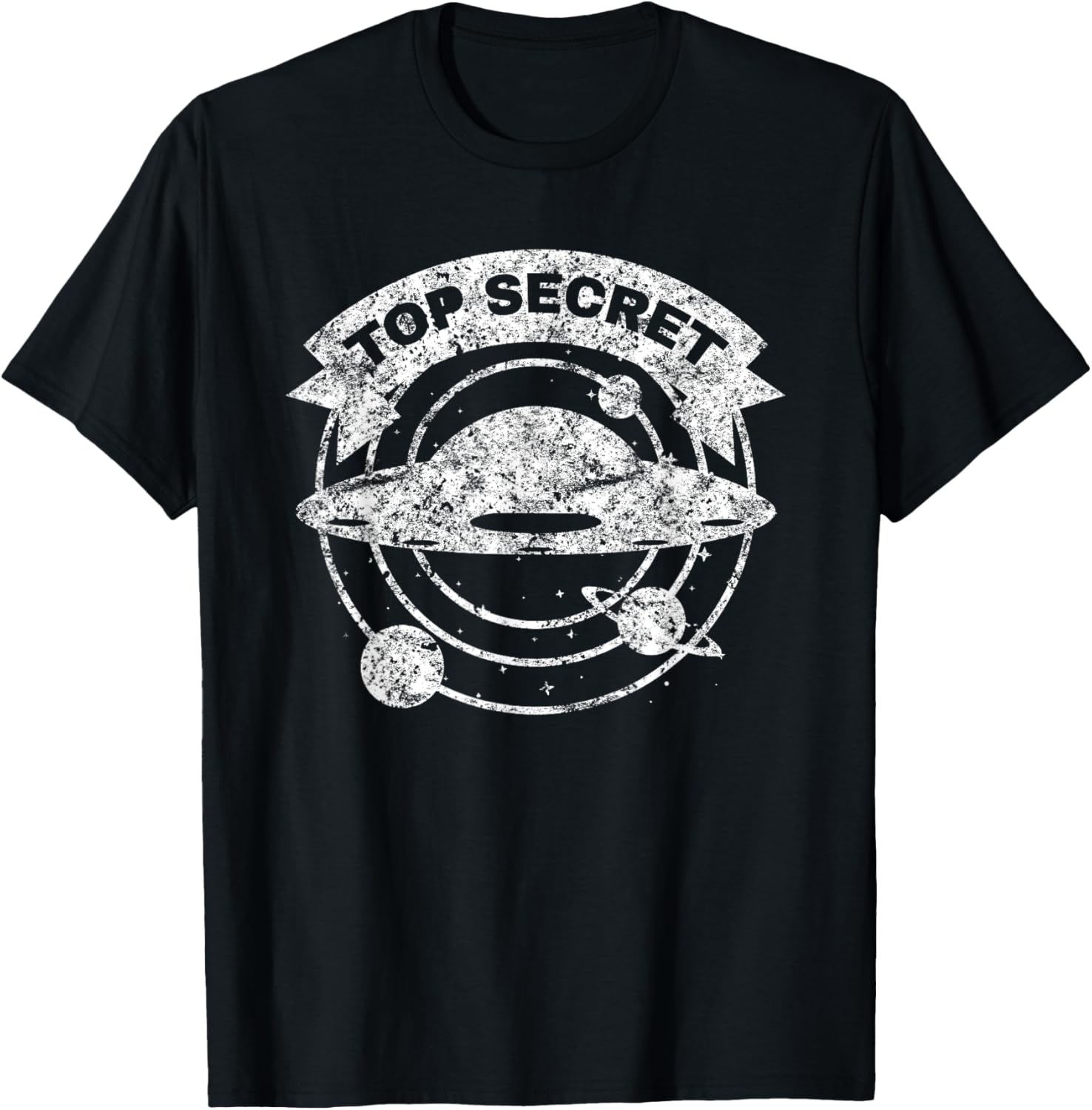 Alien Abduction T Shirts, Distressed UFO Top Secret Shirt