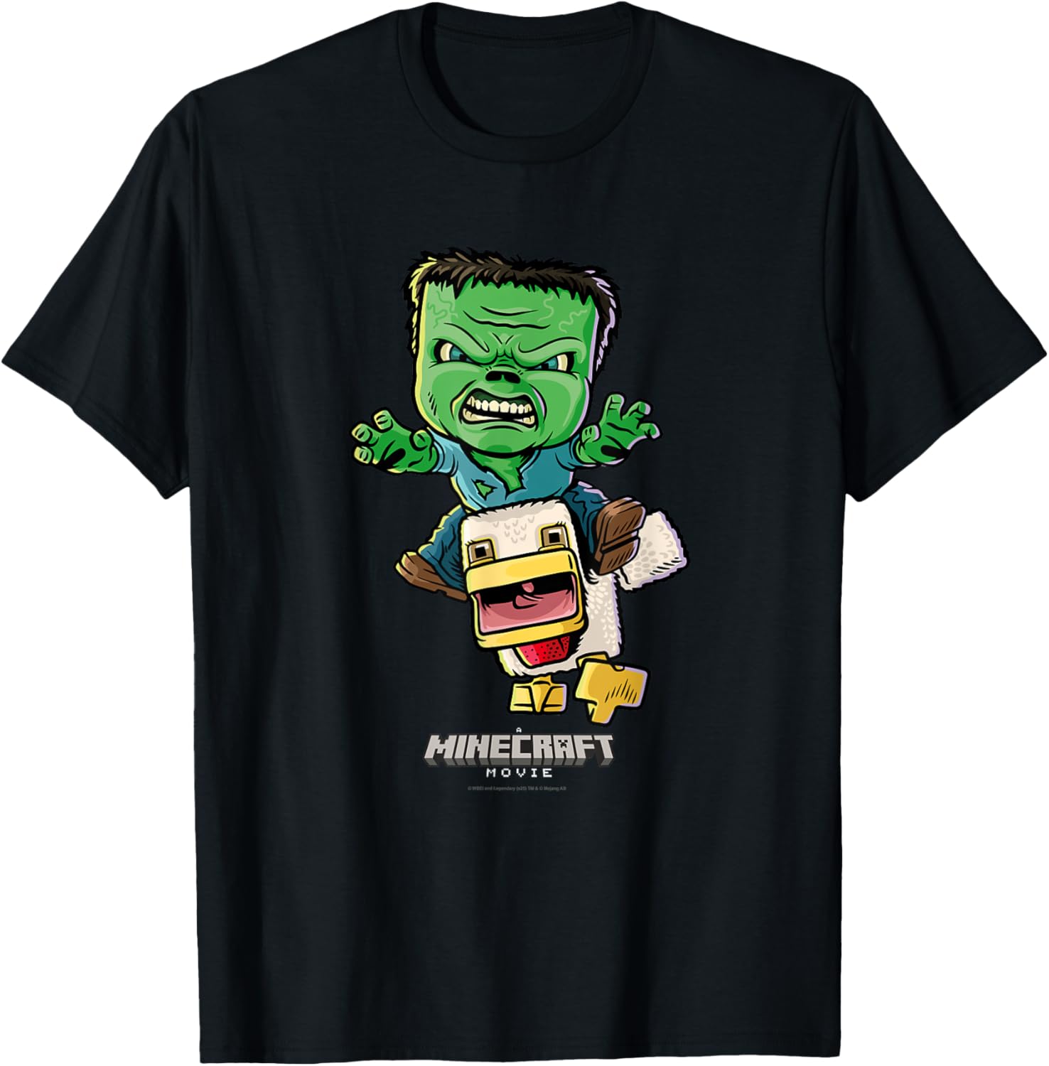 A Minecraft Movie Chicken Jockey Baby Zombie Animated
