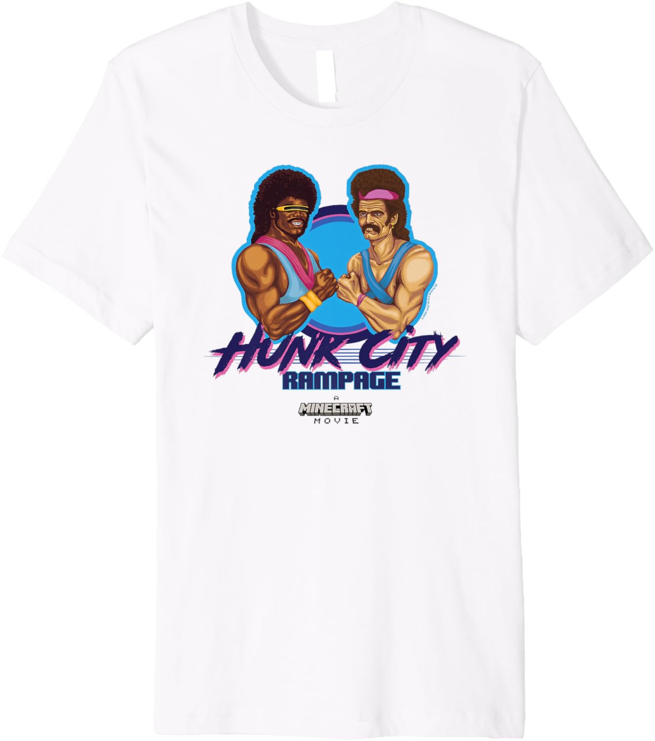 A Minecraft Movie Hunk City Rampage Powerful 90's Logo Premium