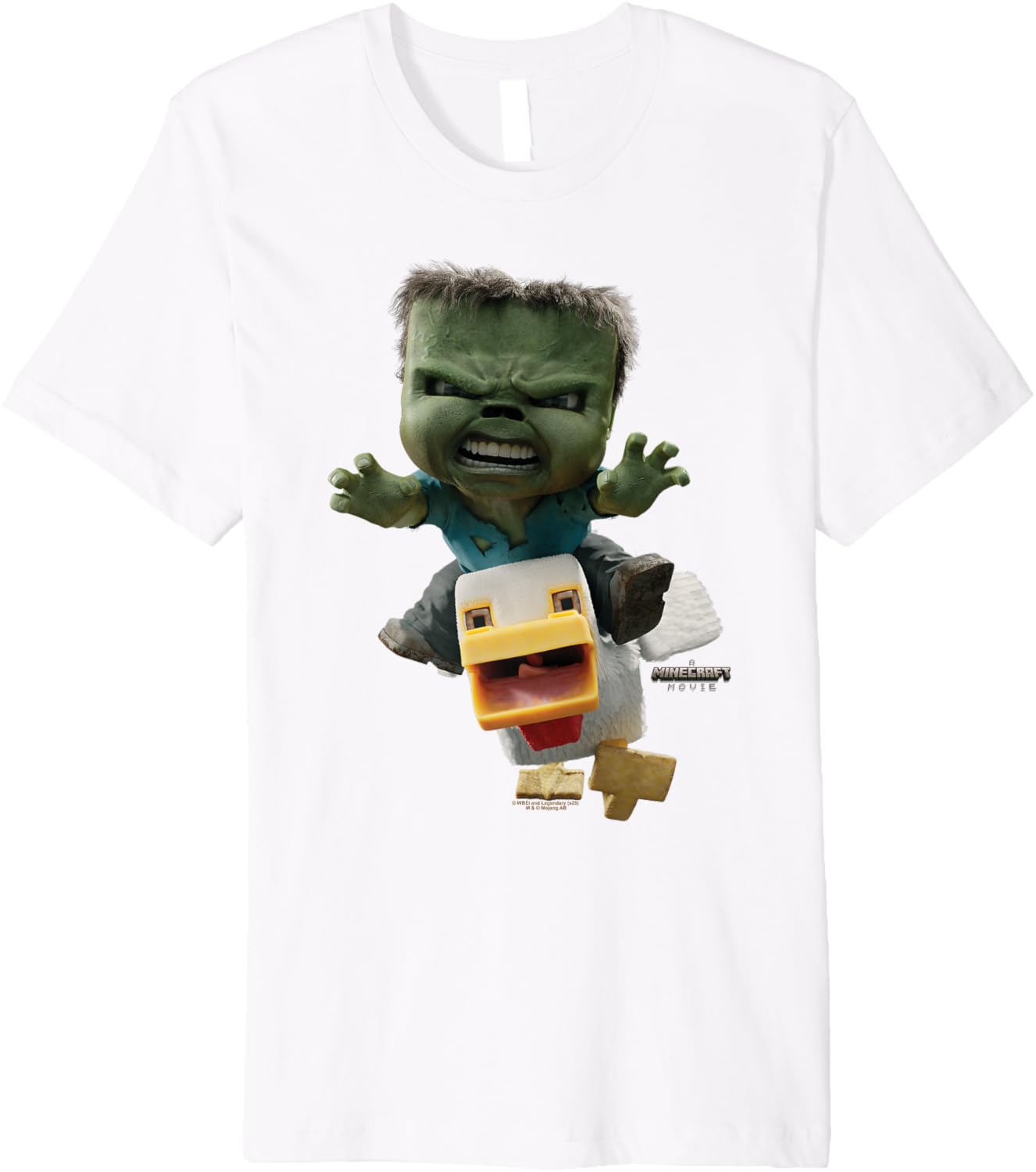 A Minecraft Movie Chicken Jockey Baby Zombie Attack Premium