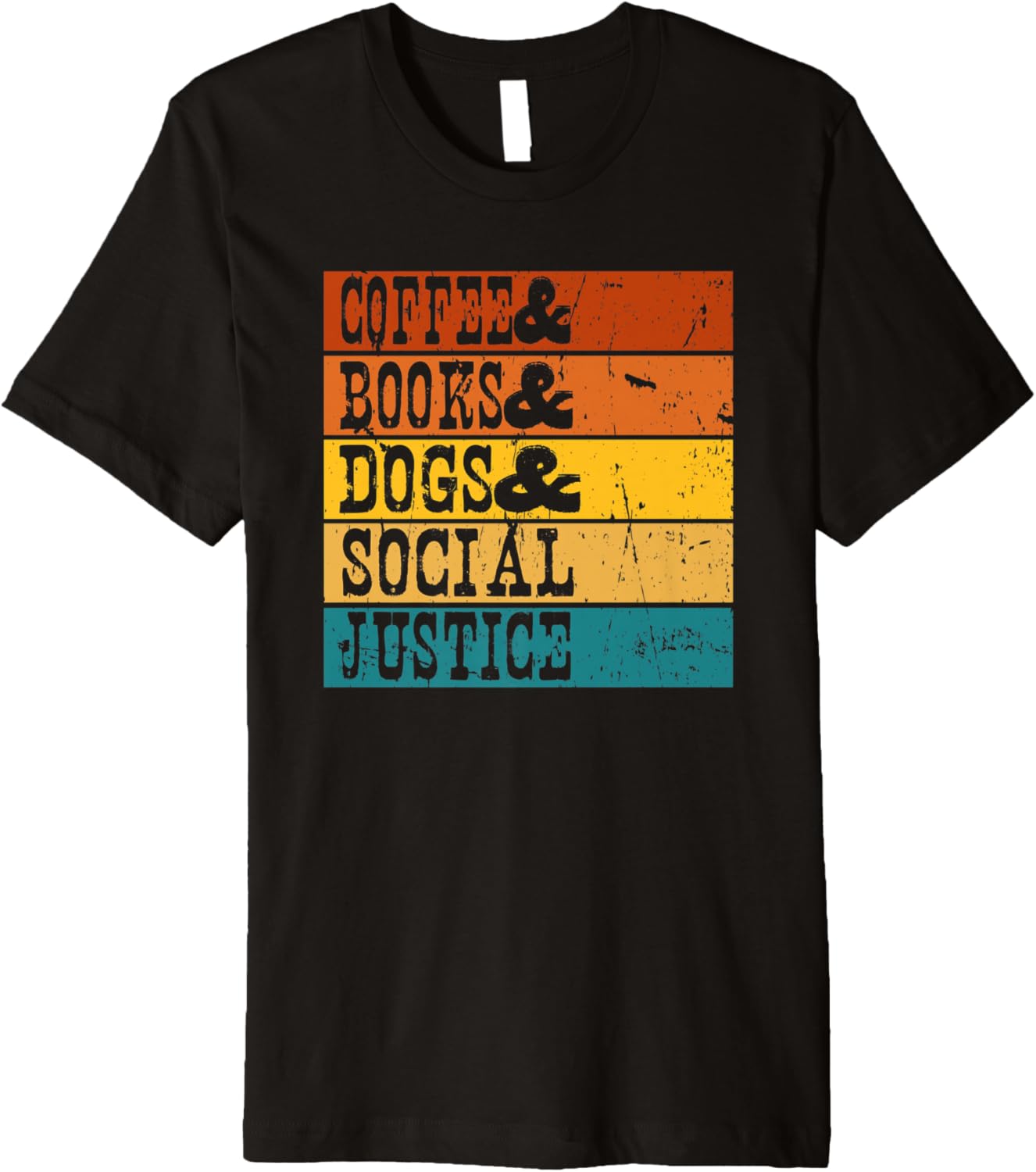 Books and Coffee and Dogs and Social Justice Retro Vintage Premium