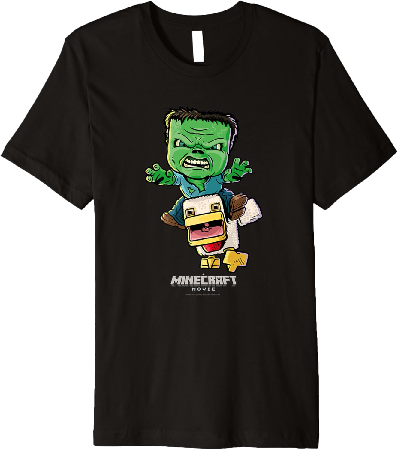 A Minecraft Movie Chicken Jockey Baby Zombie Animated Premium