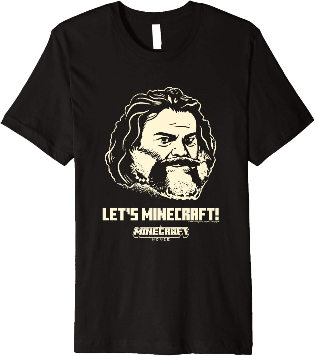 A Minecraft Movie Let's Minecraft! Steve Face Outline Premium