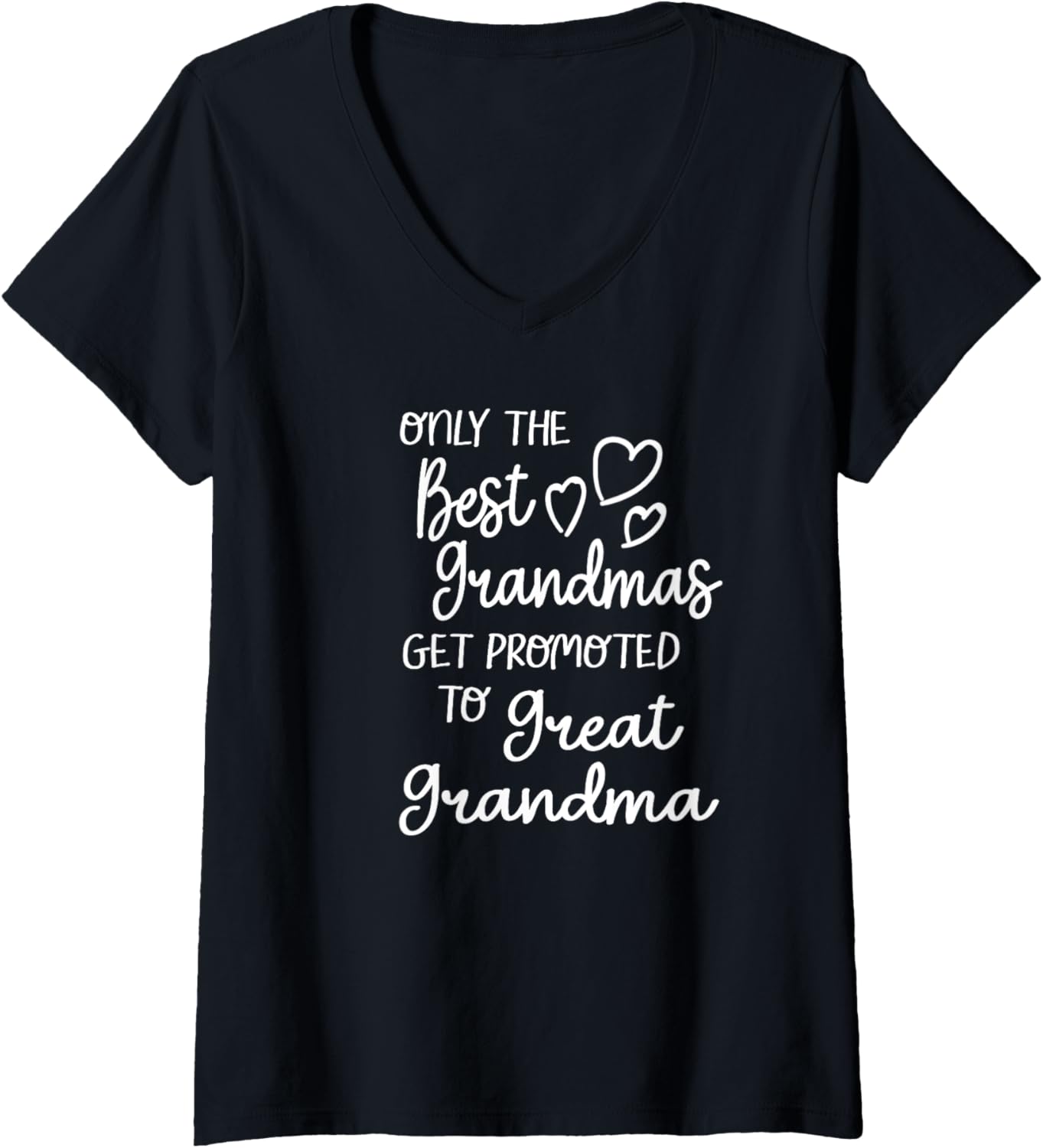 Best Moms Get Promoted To Great Grandma Great Grandmother V Neck