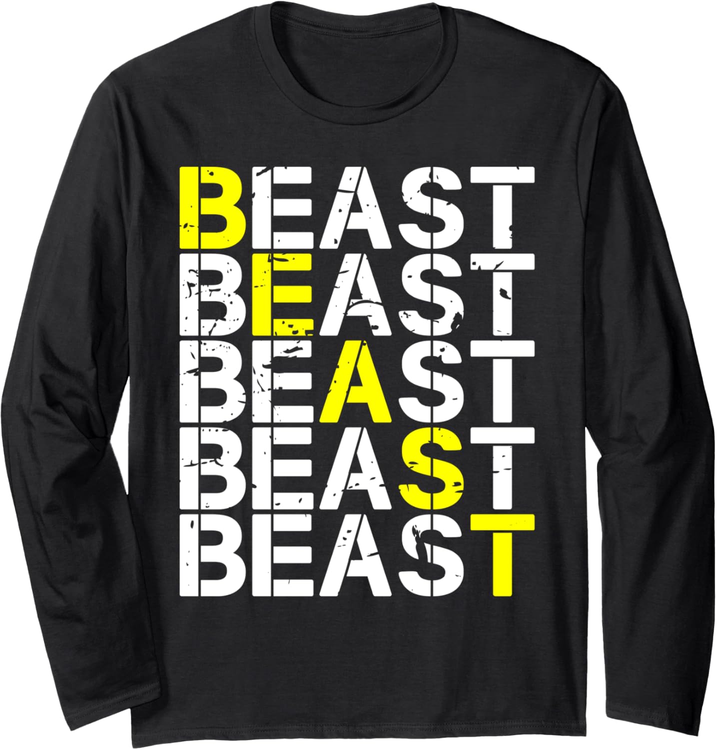 BEAST distressed print elite athlete long sleeve