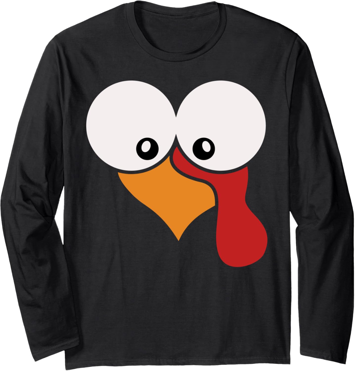 Big Turkey Face Funny Thanksgiving Family Costume Outfit Long Sleeve