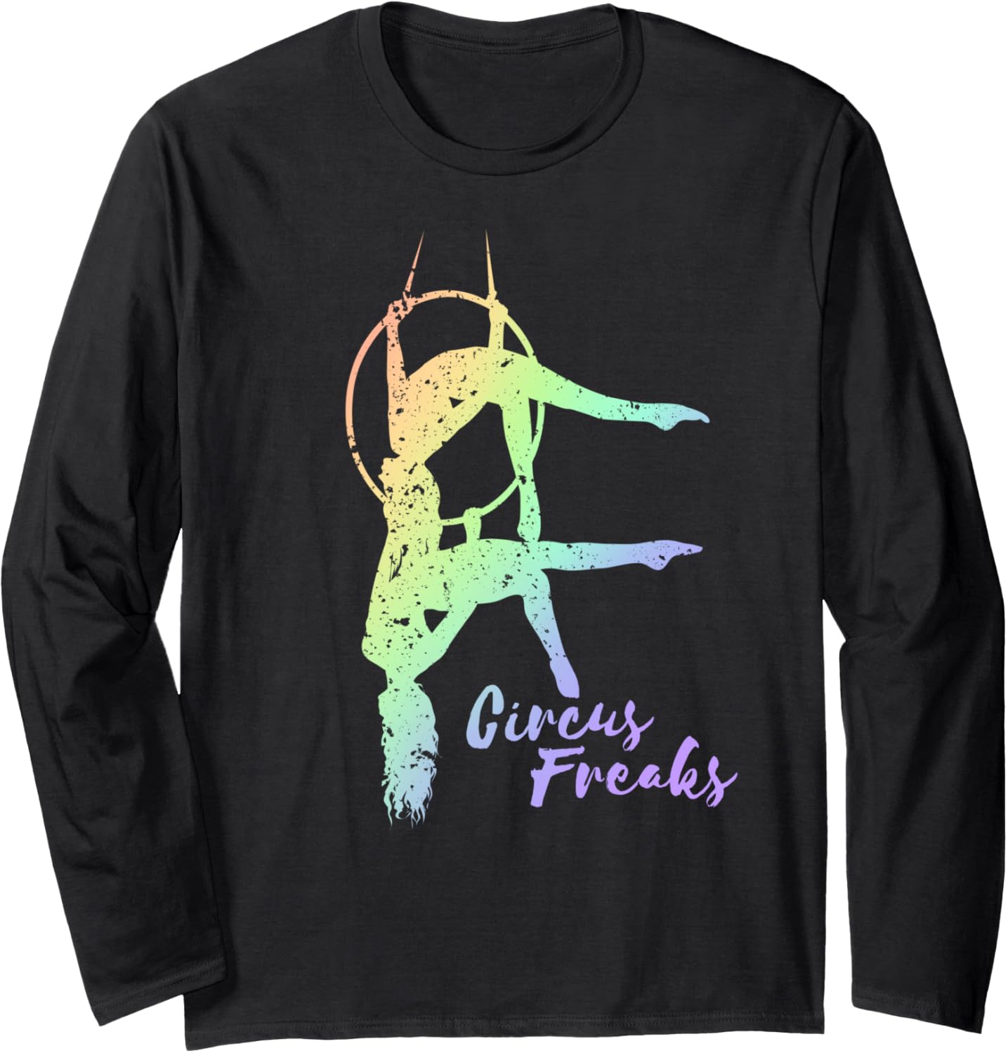 Aerial Yoga Outfit For Girls, Rainbow Aerialist Design Long Sleeve