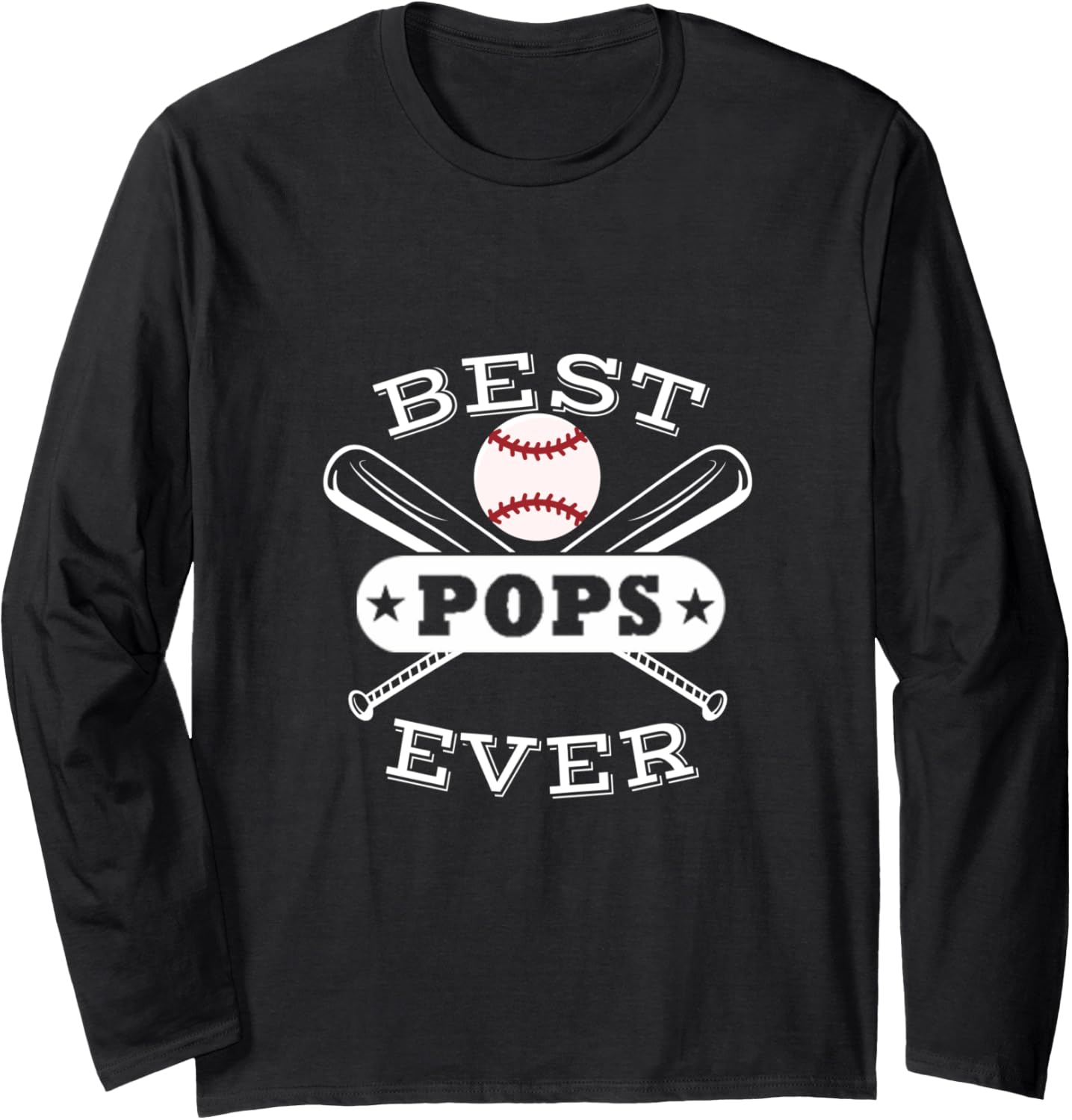 Best Baseball Pops Grandson Ball Sports Player Grandfather Long Sleeve