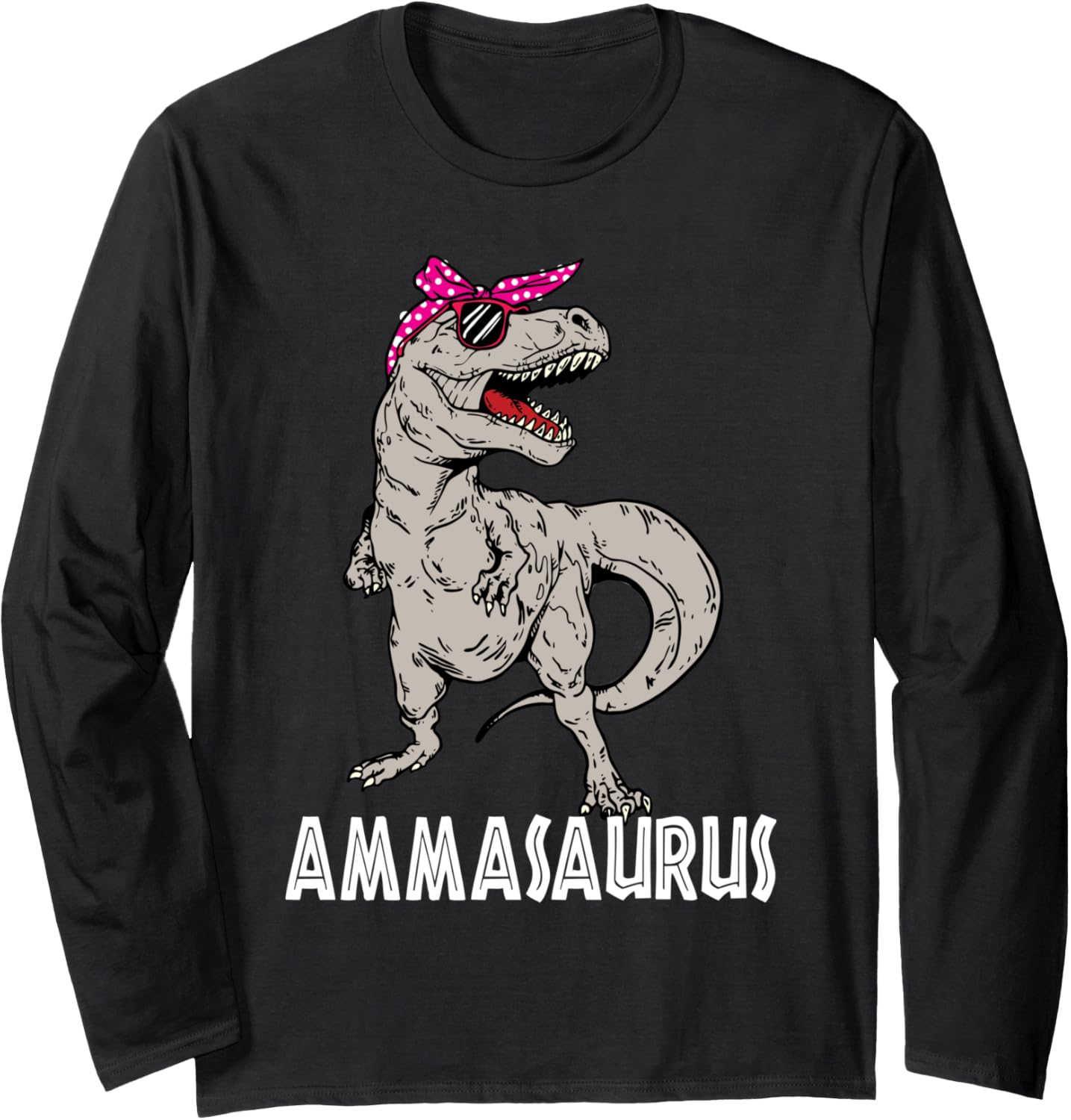 Ammasaurus Tyrannosaurus Rex Dinosaur for Icelandic Grandma Long Sleeve