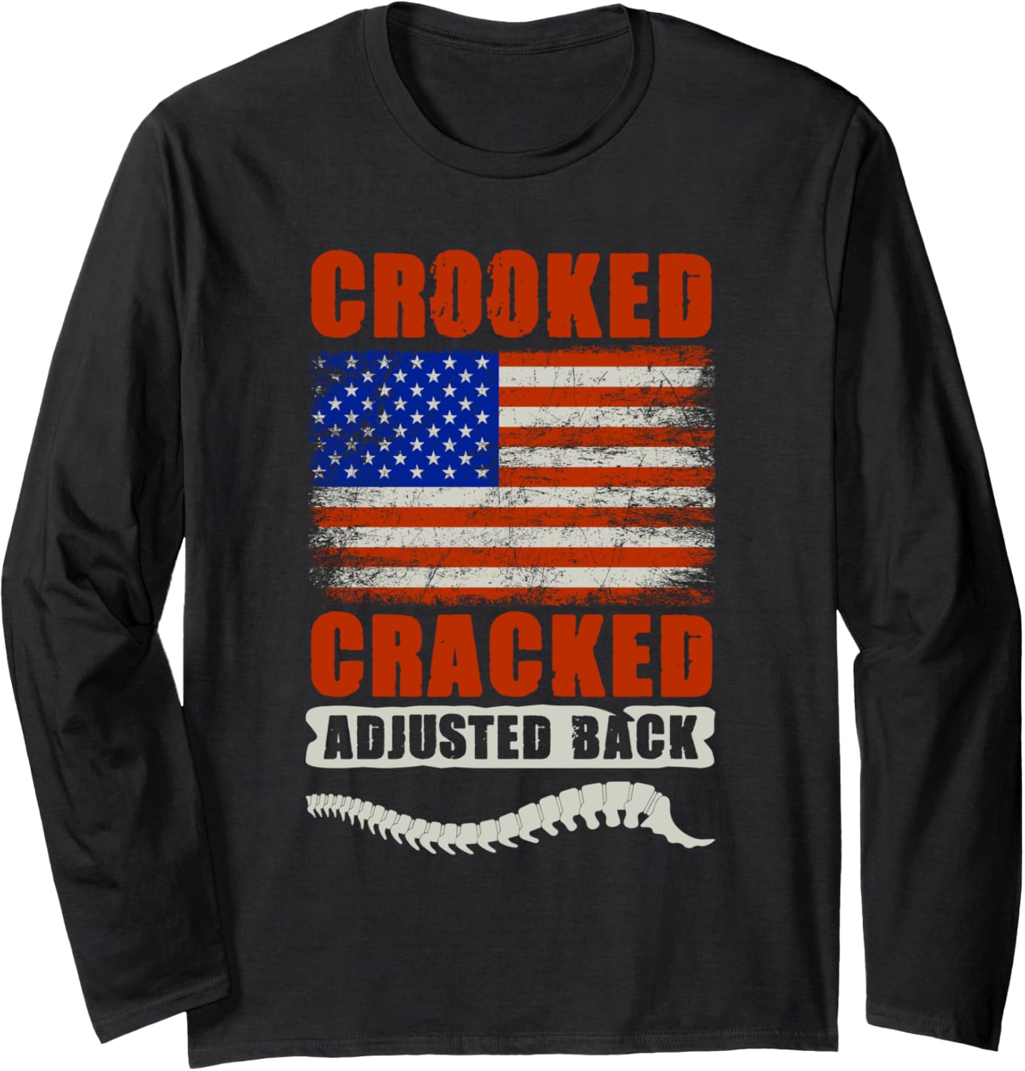 Adjusted Back Funny Spine Chiropractor Chiropractic Lover Long Sleeve