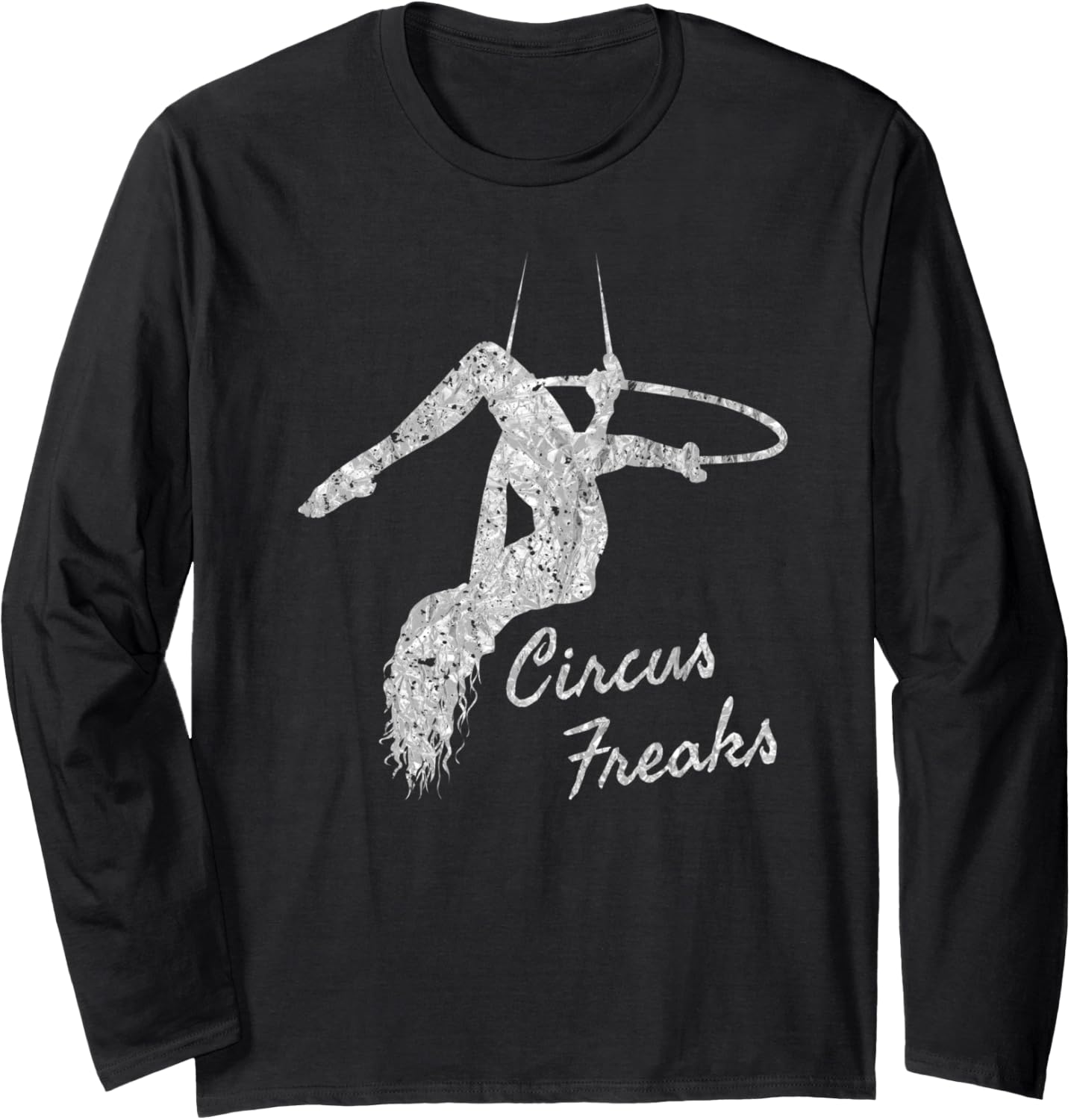 Aerial Yoga Design, Silver Aerial Yoga Outfit Long Sleeve