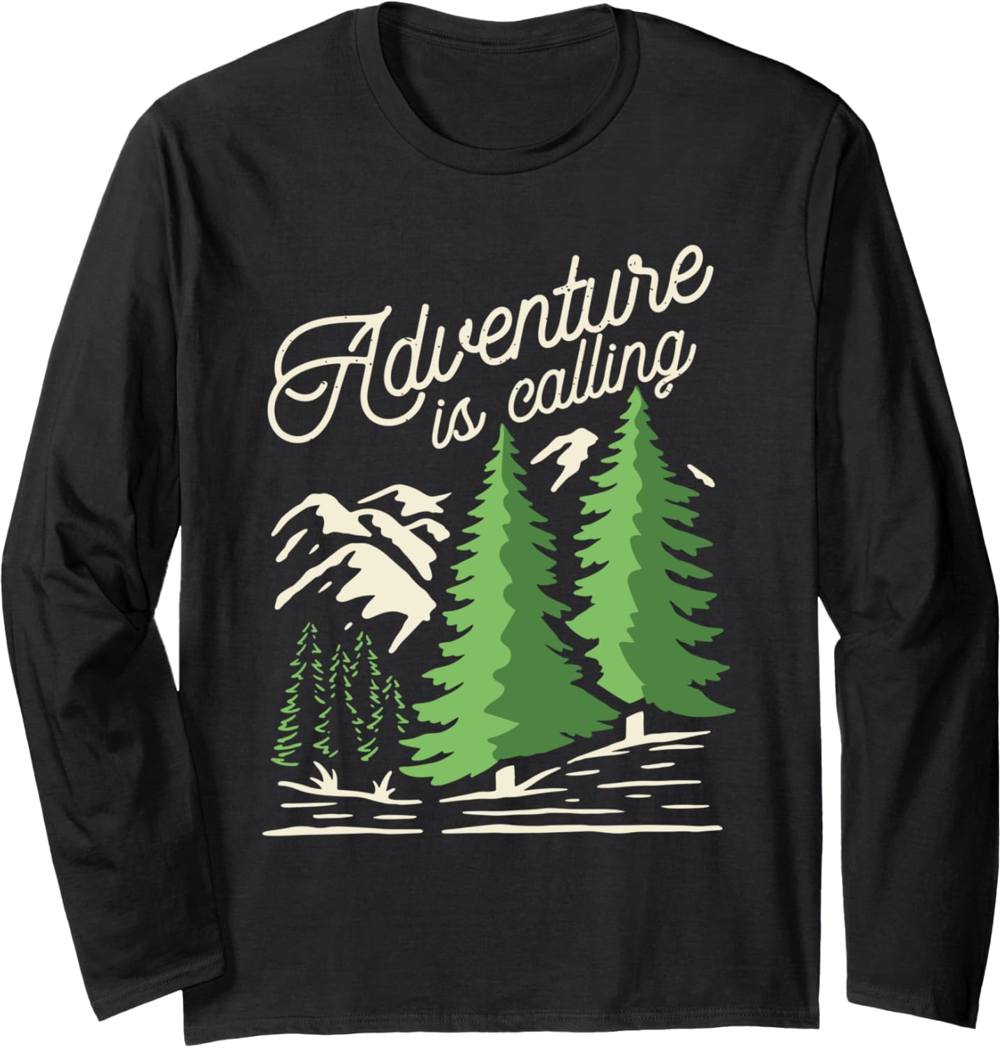 Adventure Is Calling Camping Quote Outdoor Activity Lovers Long Sleeve