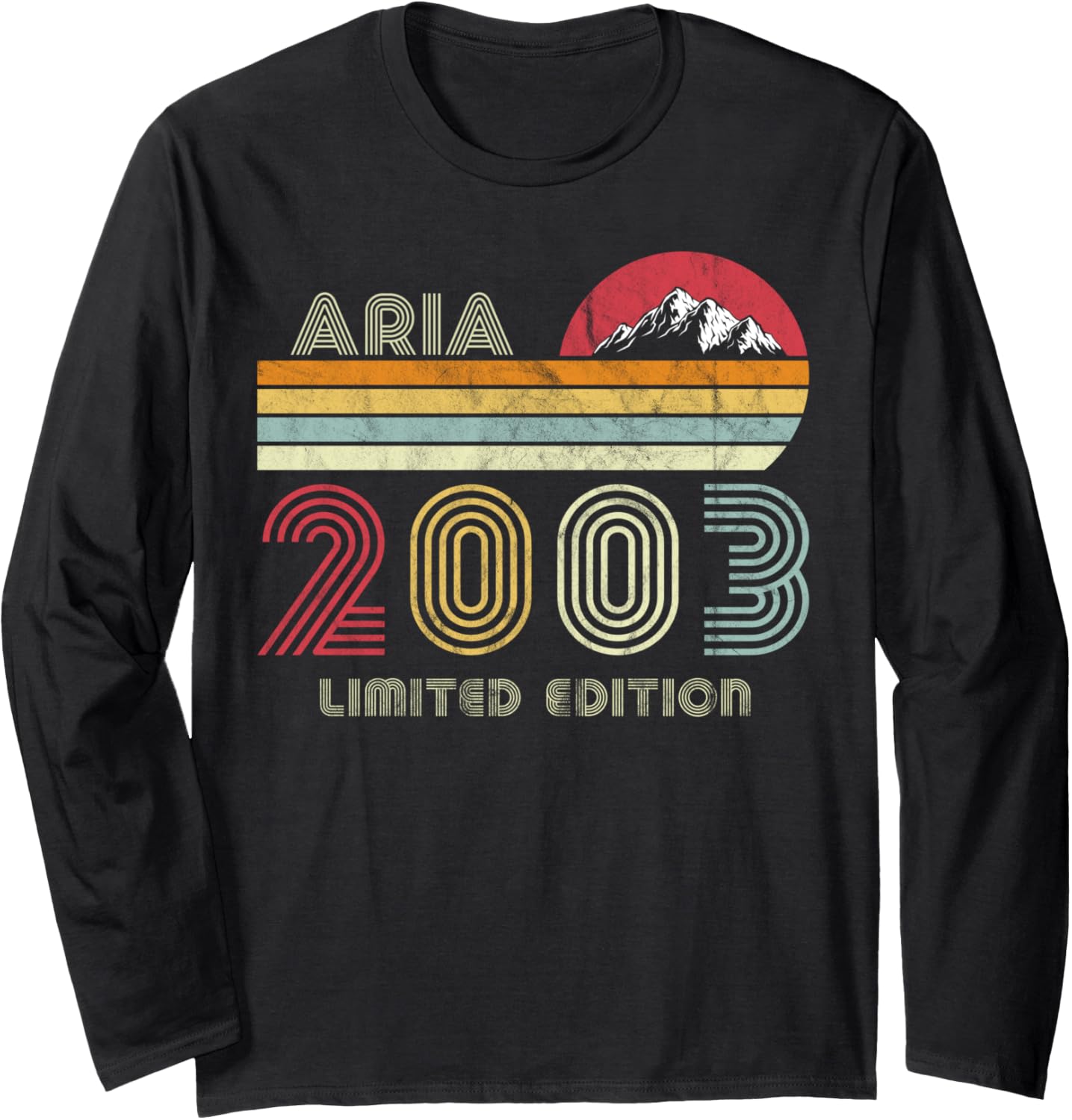 Aria Name Gifts Vintage 2003 Limited Edition 18th Birthday Long Sleeve