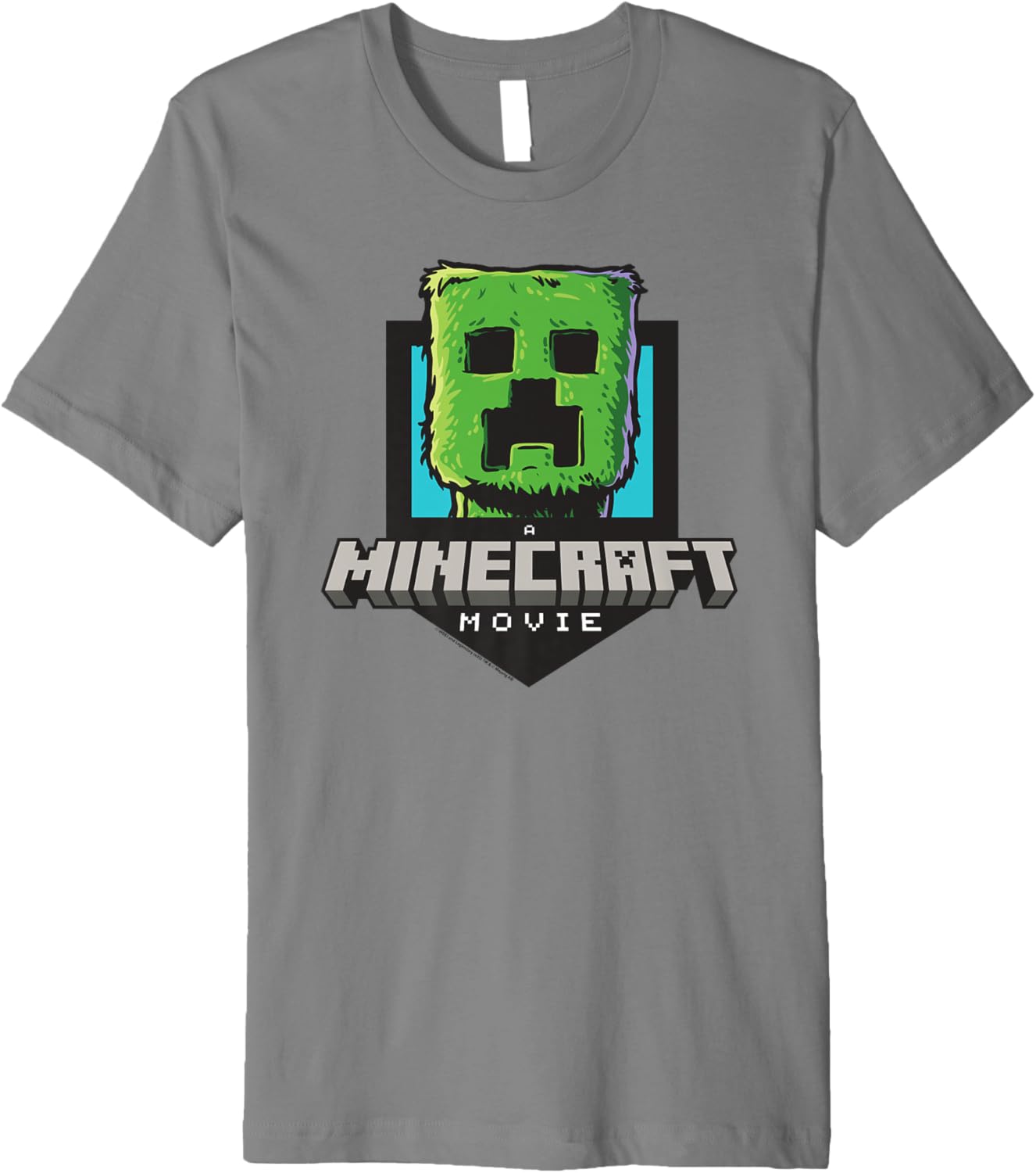 A Minecraft Movie Creeper Big Face Portrait Premium
