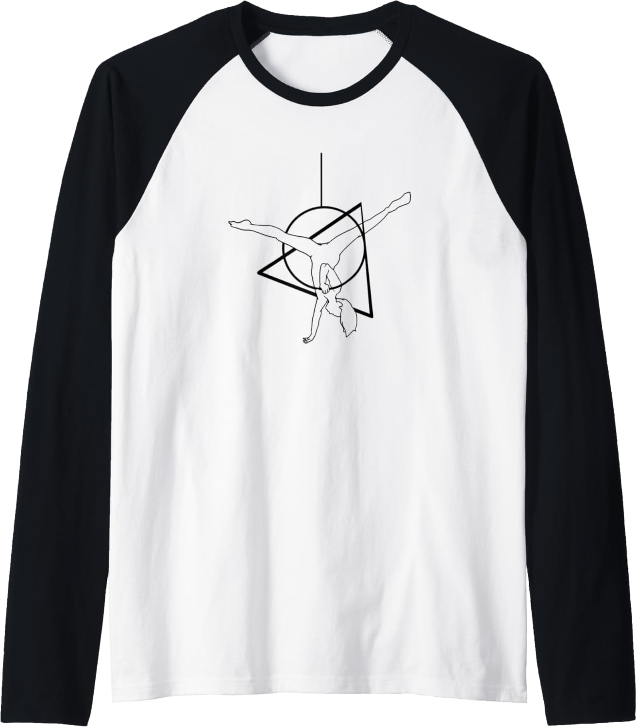Aerial Silks Shirts Girls, Cute Aerialist Costume Design Raglan Baseball Tee