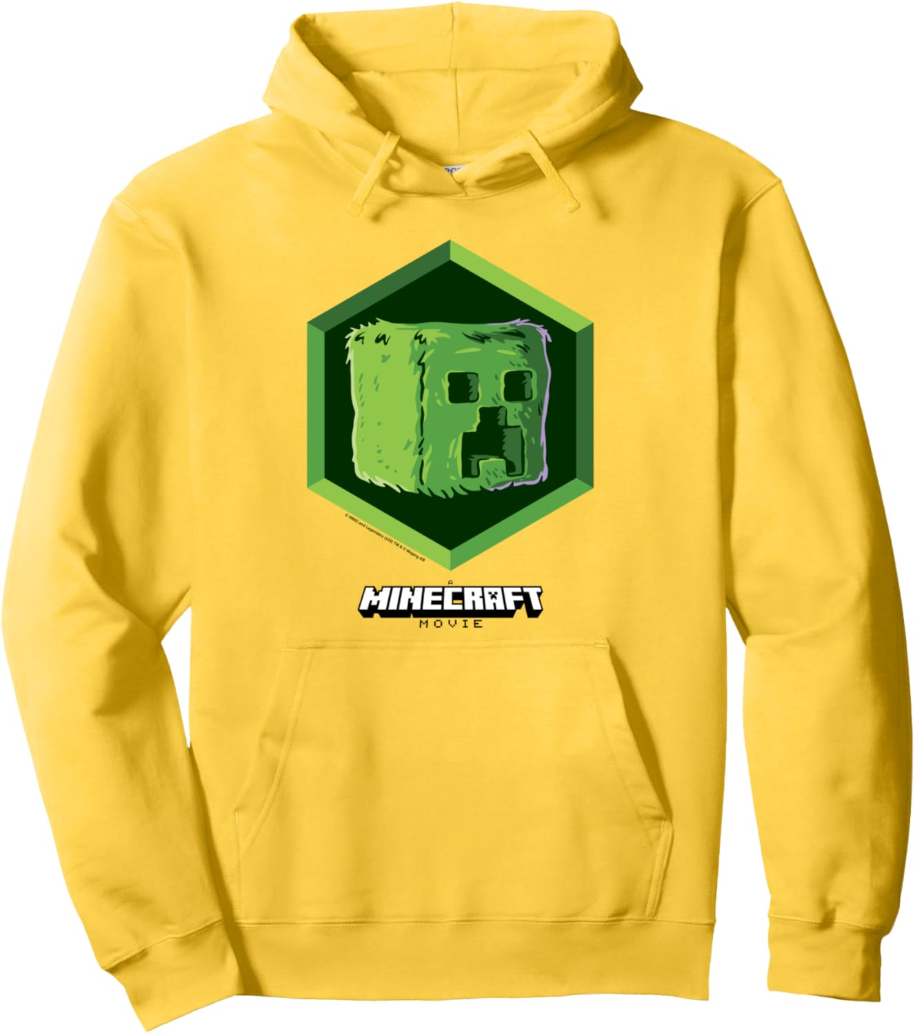 A Minecraft Movie Creeper Big Face Logo Pullover Hoodie