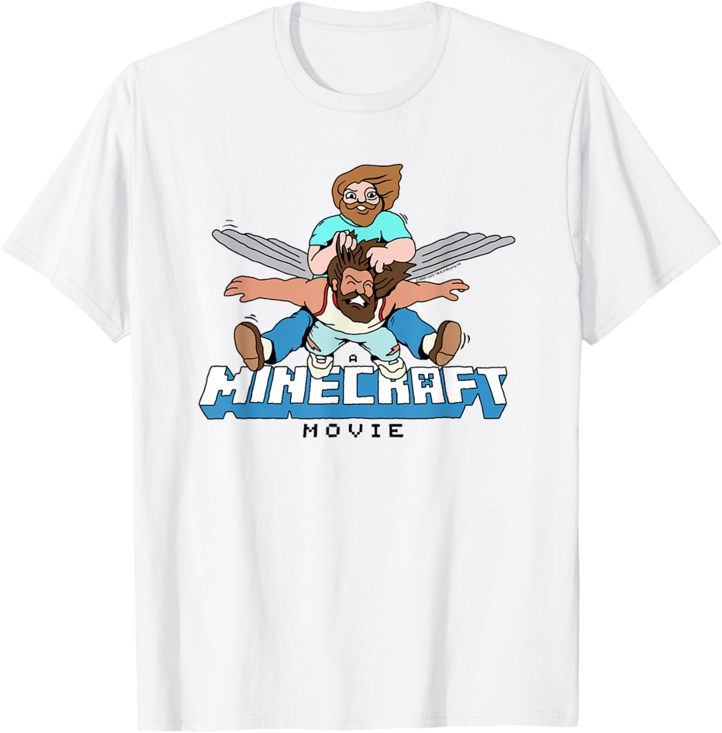 A Minecraft Movie Steve And Garret Flying Using Elytras