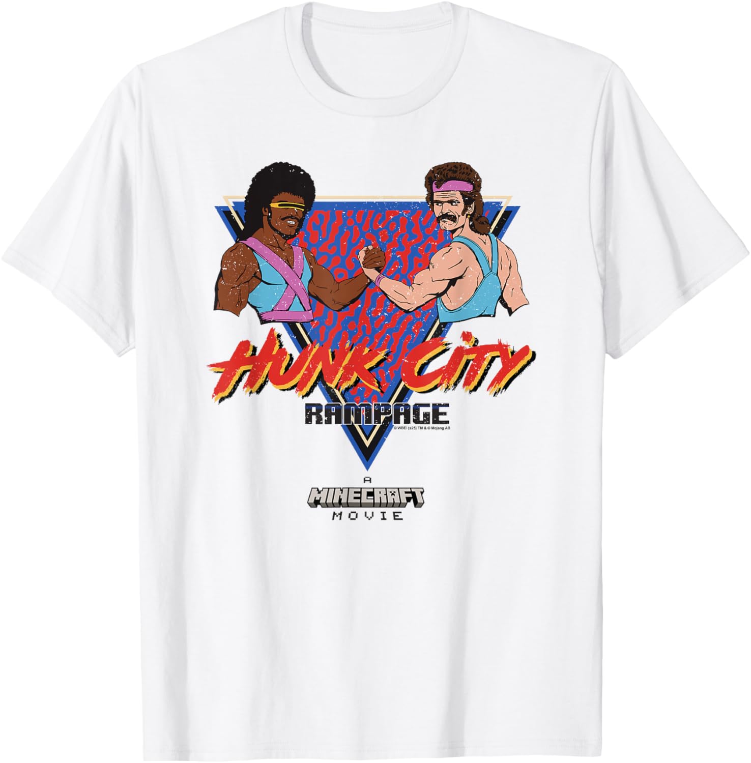 A Minecraft Movie Hunk City Rampage Colorful 90's Logo