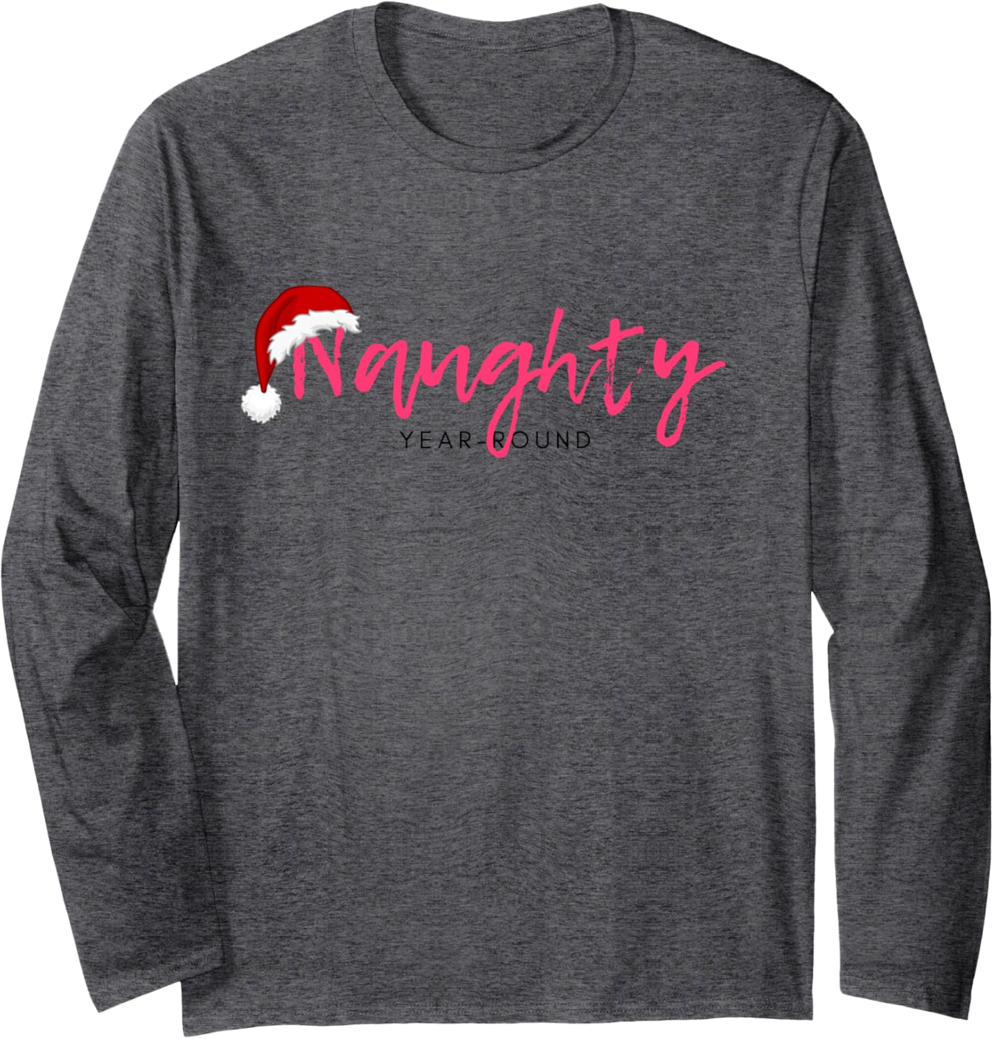 (Gift Ideas) Women's Naughty Year Round Santa Hat Christmas Long Sleeve
