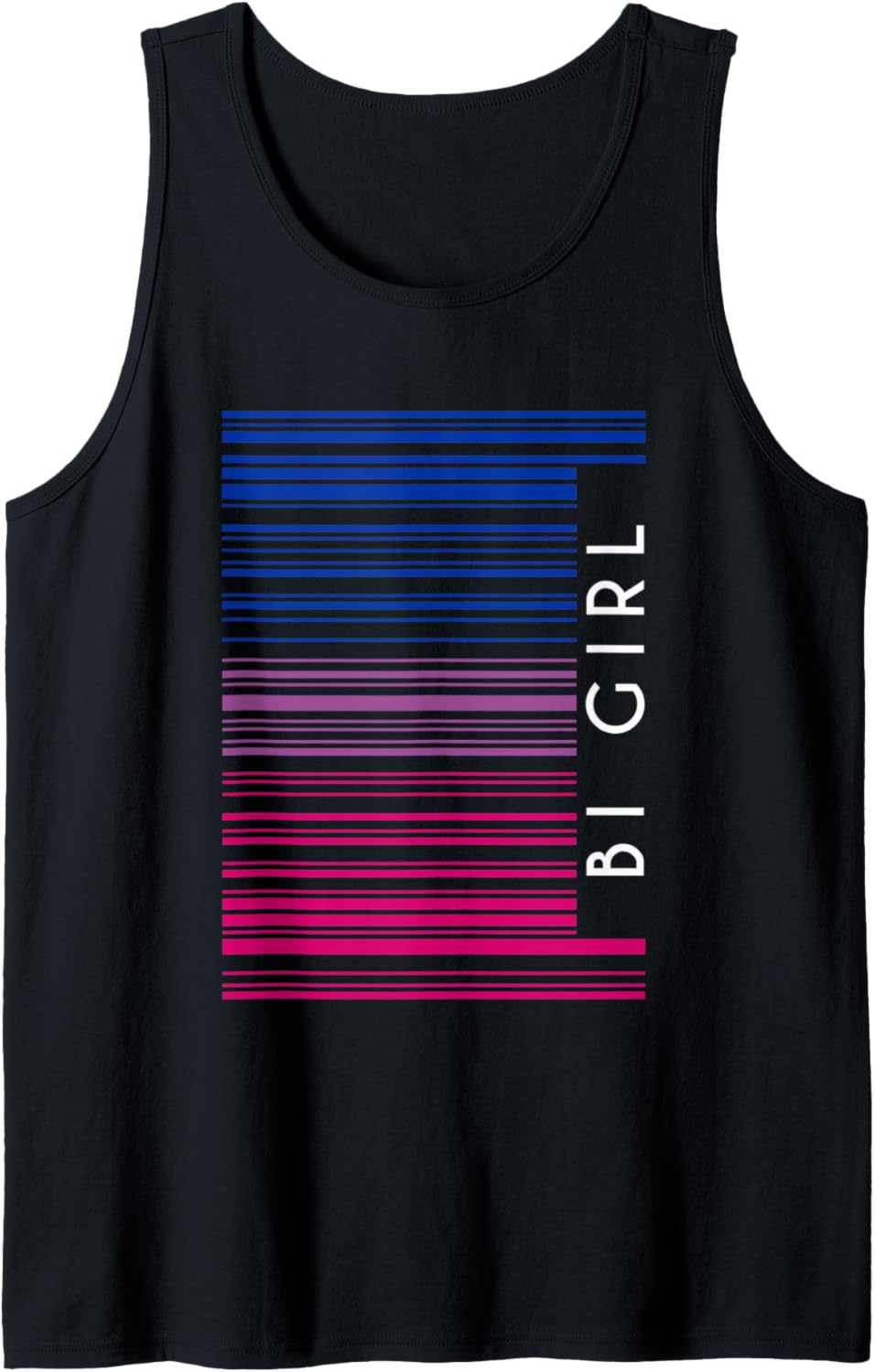 Bi Girl Bisexual Flag Barcode LGBT Social Justice Feminist Tank Top