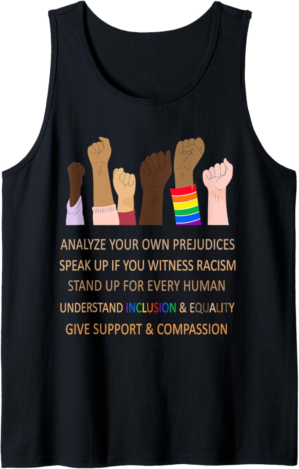BLM Ally Proud Ally Social Justice Stands Up For Equality Tank Top