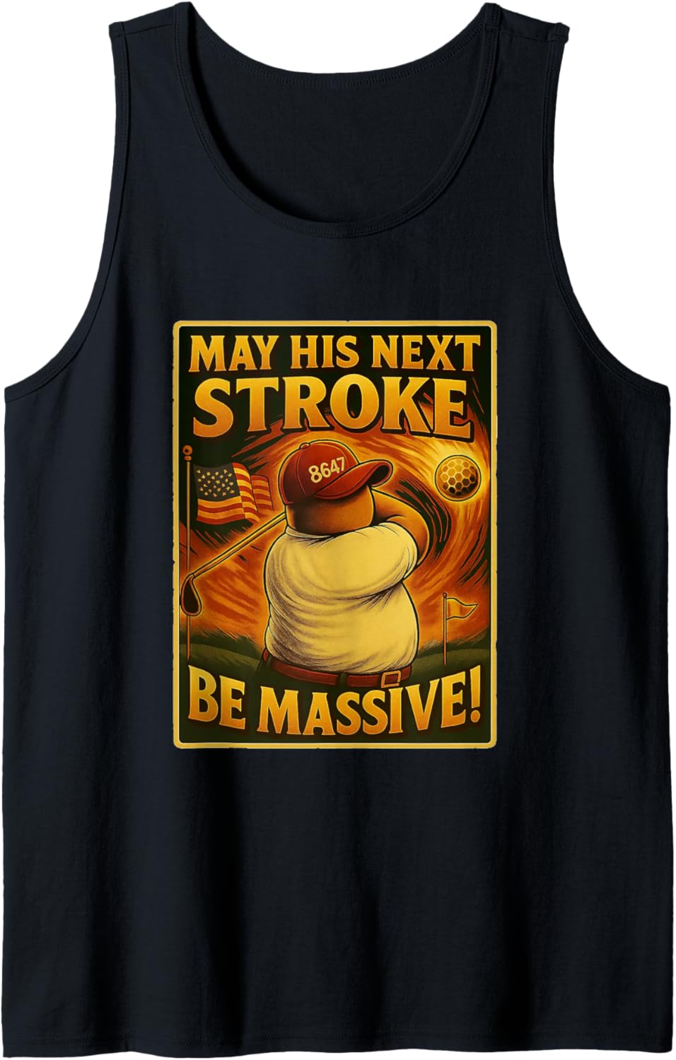 Anti MAGA Humor 8647 Golf Swing Protest Graphic | Resist Tank Top