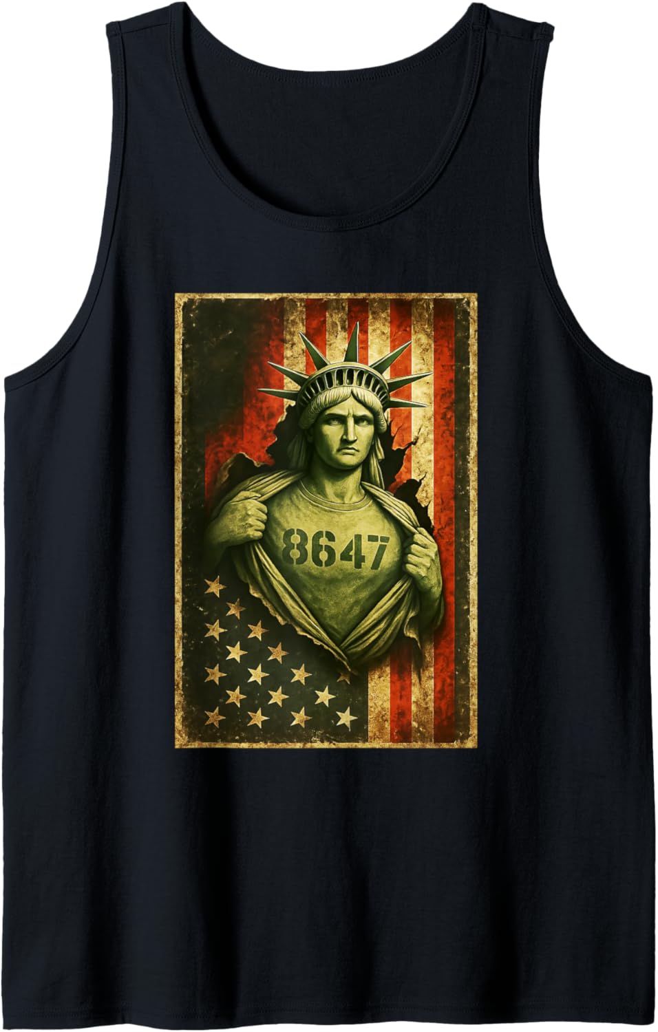 8647 Protest Design | Statue of Liberty Activist | No Kings Tank Top