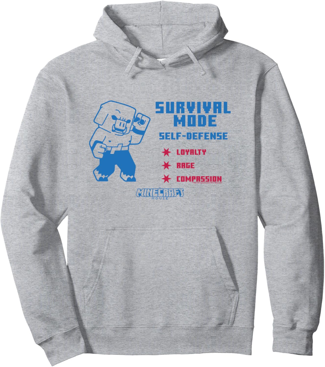 A Minecraft Movie Survival Mode Self Defense School Ad Pullover Hoodie