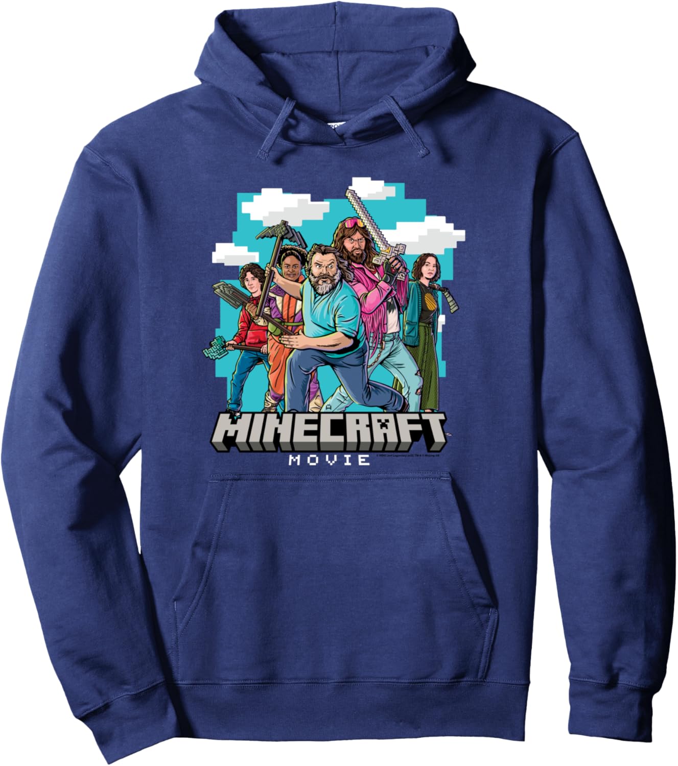 A Minecraft Movie Main Characters Ready To Fight Pullover Hoodie