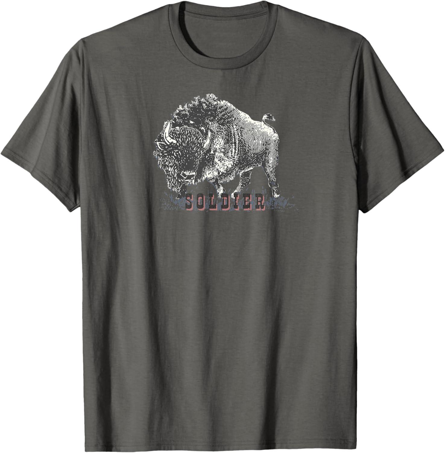 American Buffalo Soldier Charcoal & Red