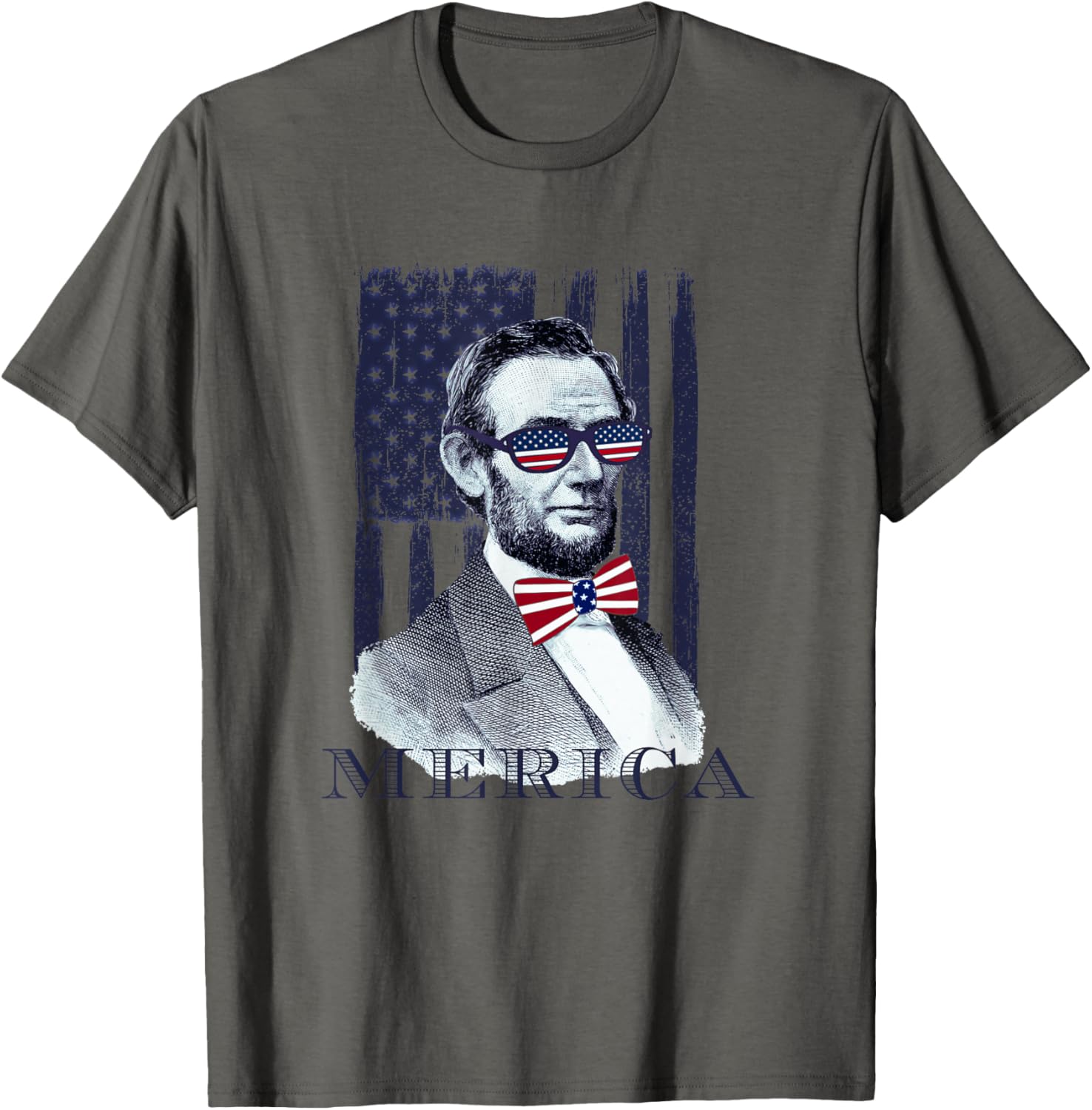 Abraham Lincoln USA Flag Shades Patriotic Graphic Anti Maga