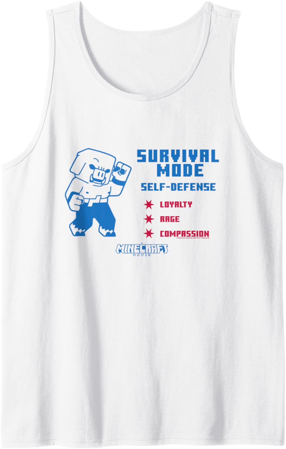 A Minecraft Movie Survival Mode Self Defense School Ad Tank Top