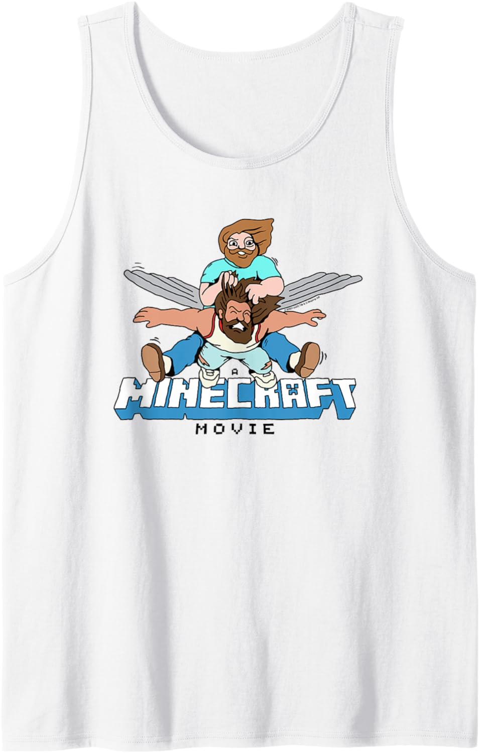 A Minecraft Movie Steve And Garret Flying Using Elytras Tank Top
