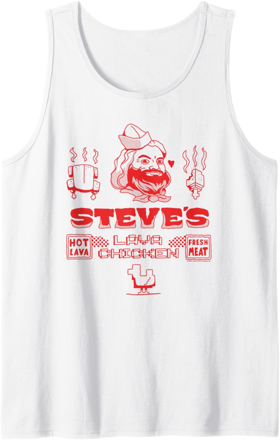 A Minecraft Movie Steve's Lava Chicken Restaurant Logo Tank Top