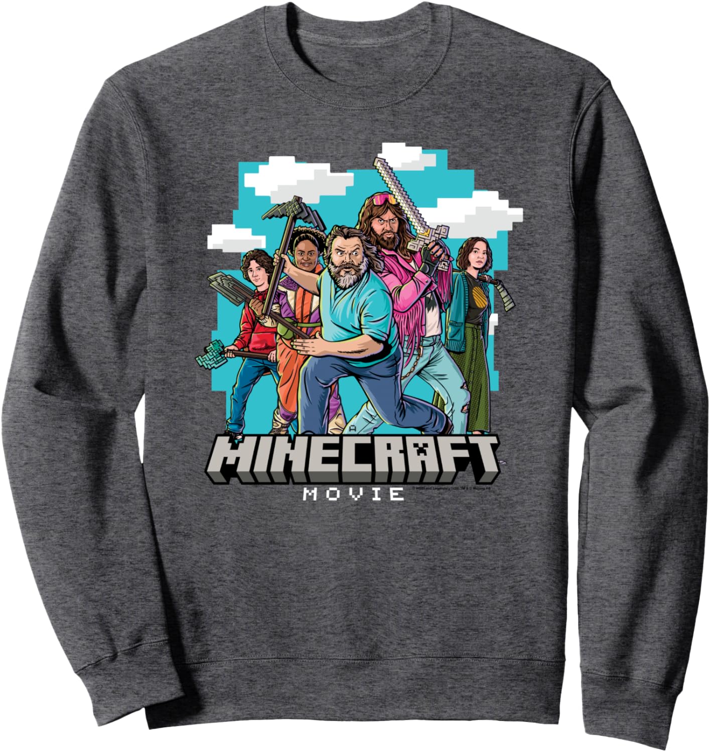 A Minecraft Movie Main Characters Ready To Fight Sweatshirt