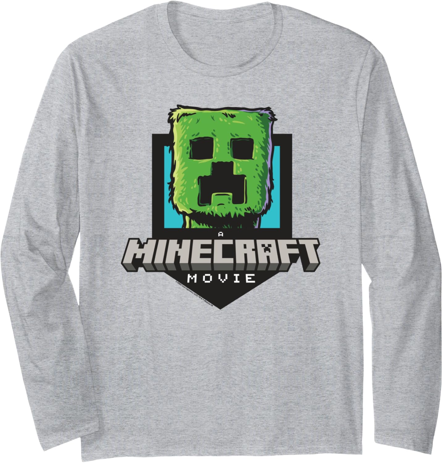 A Minecraft Movie Creeper Big Face Portrait Long Sleeve