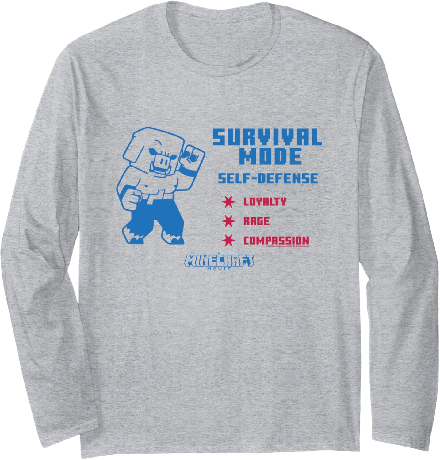 A Minecraft Movie Survival Mode Self Defense School Ad Long Sleeve