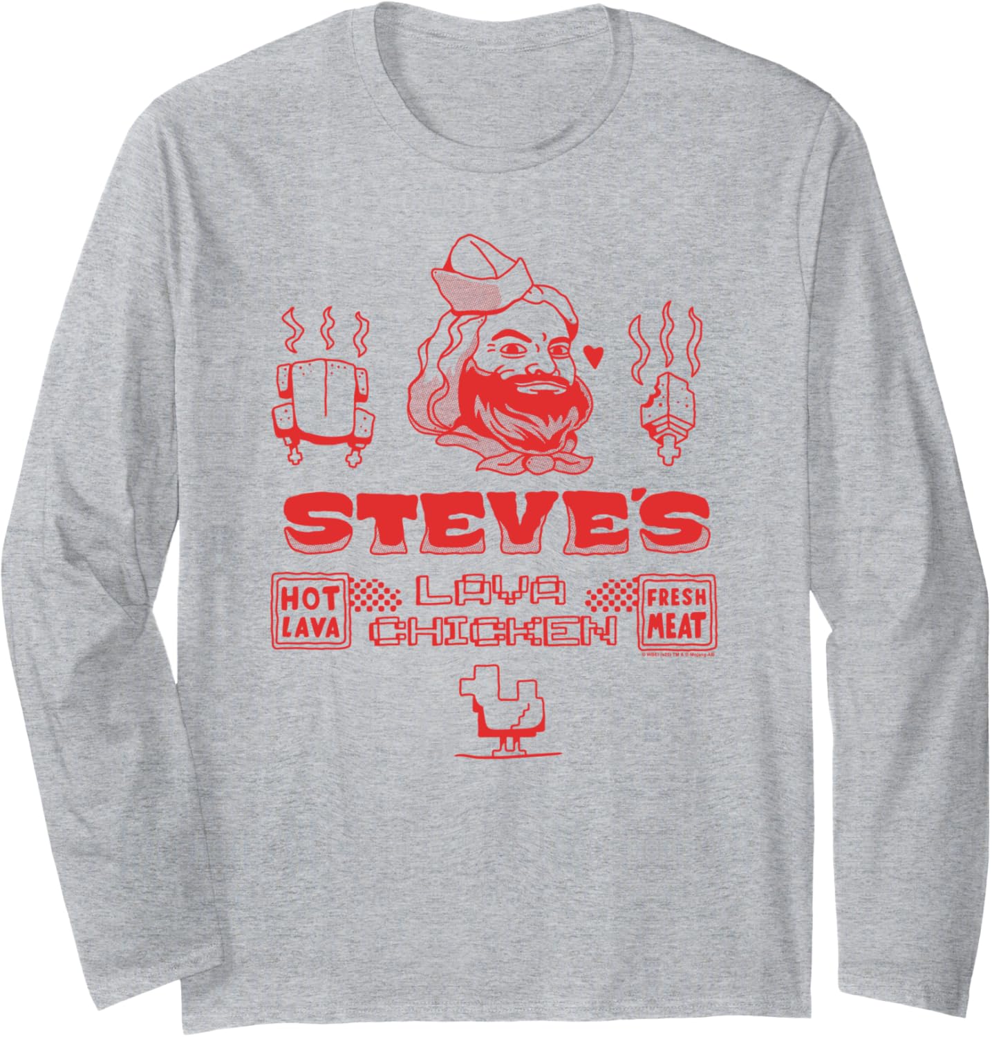A Minecraft Movie Steve's Lava Chicken Restaurant Logo Long Sleeve