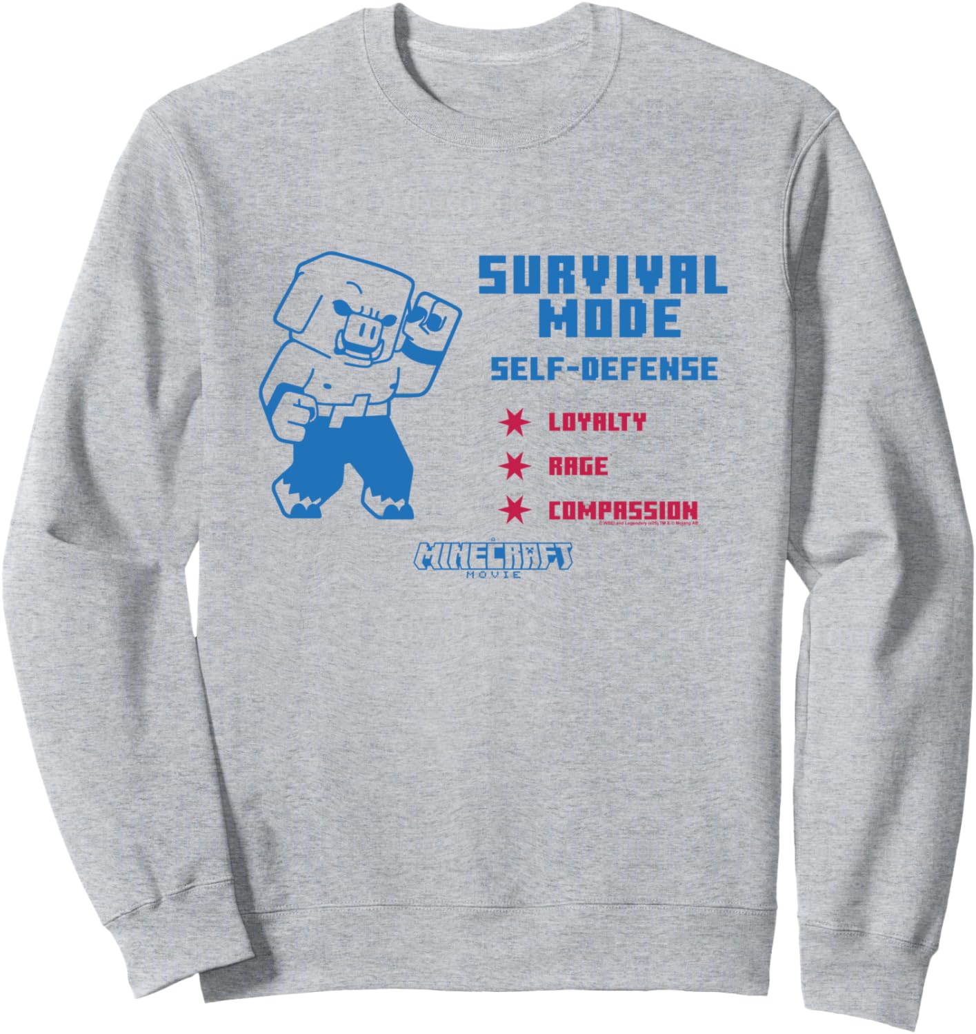 A Minecraft Movie Survival Mode Self Defense School Ad Sweatshirt