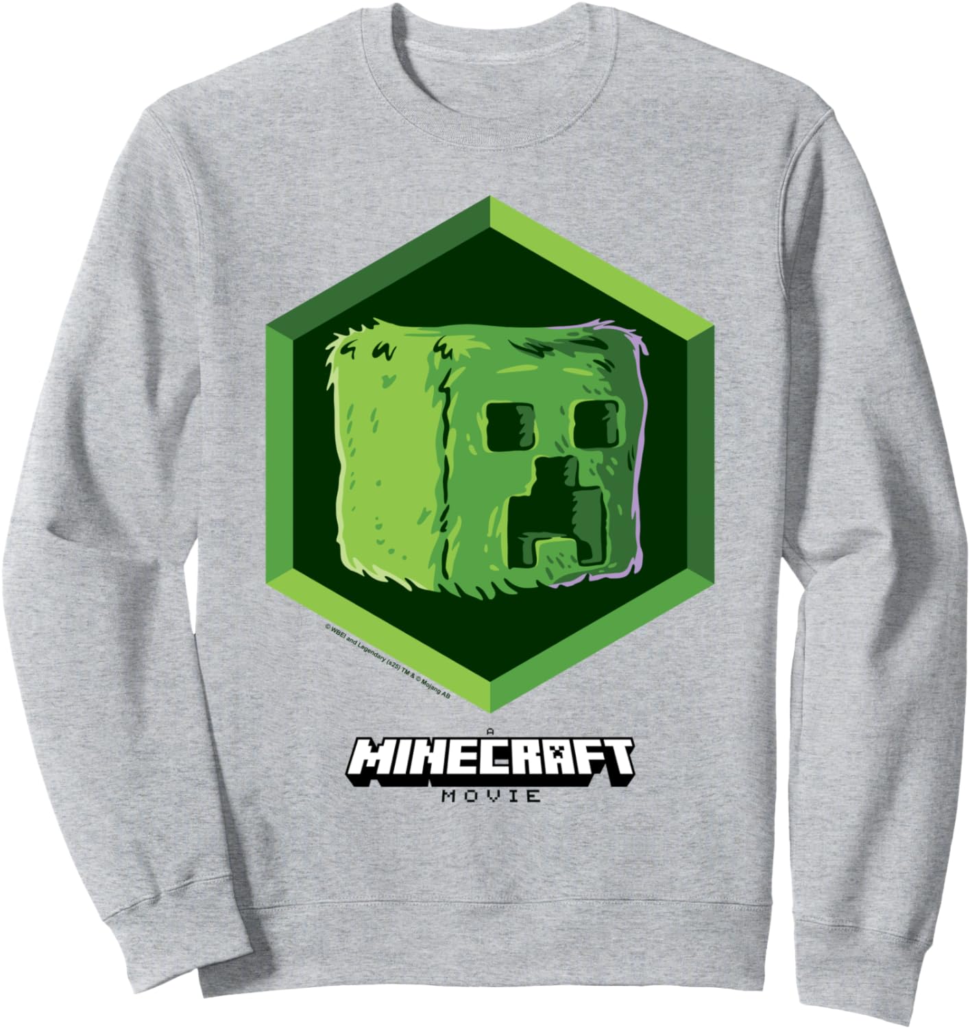A Minecraft Movie Creeper Big Face Logo Sweatshirt