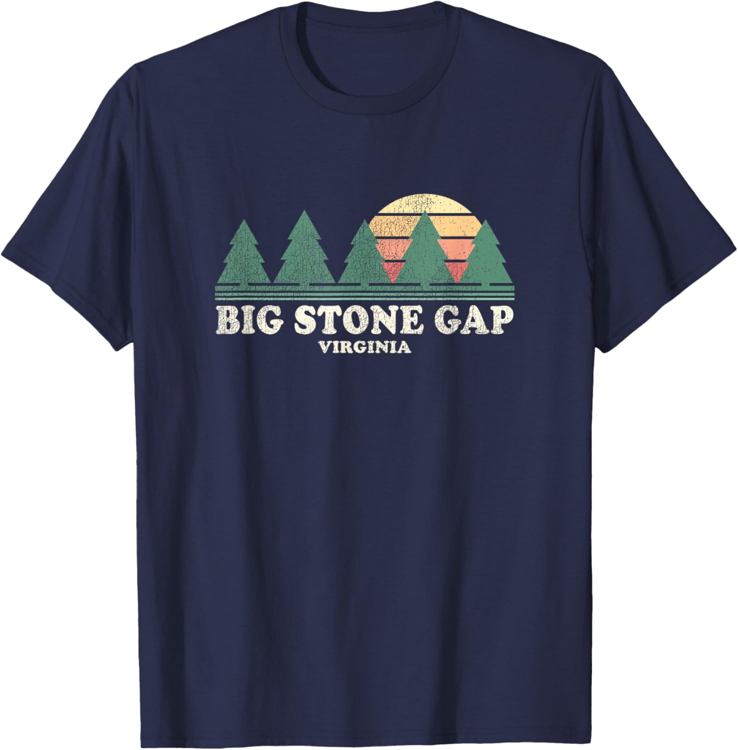 Big Stone Gap VA Vintage Throwback Tee Retro 70s Design