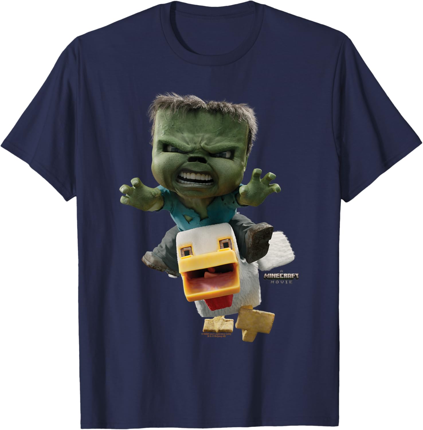 A Minecraft Movie Chicken Jockey Baby Zombie Attack