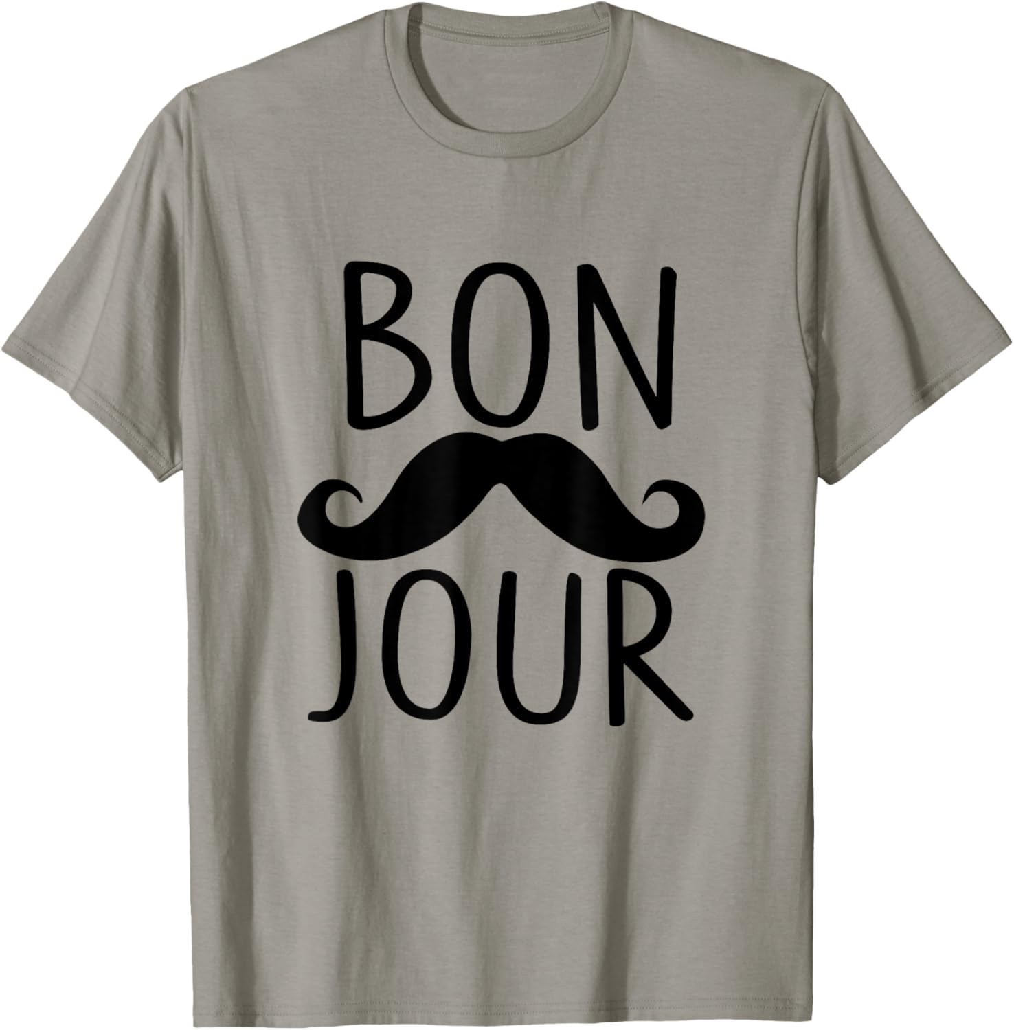 Bonjour French Greeting Mustache T shirt Great Gift Tee