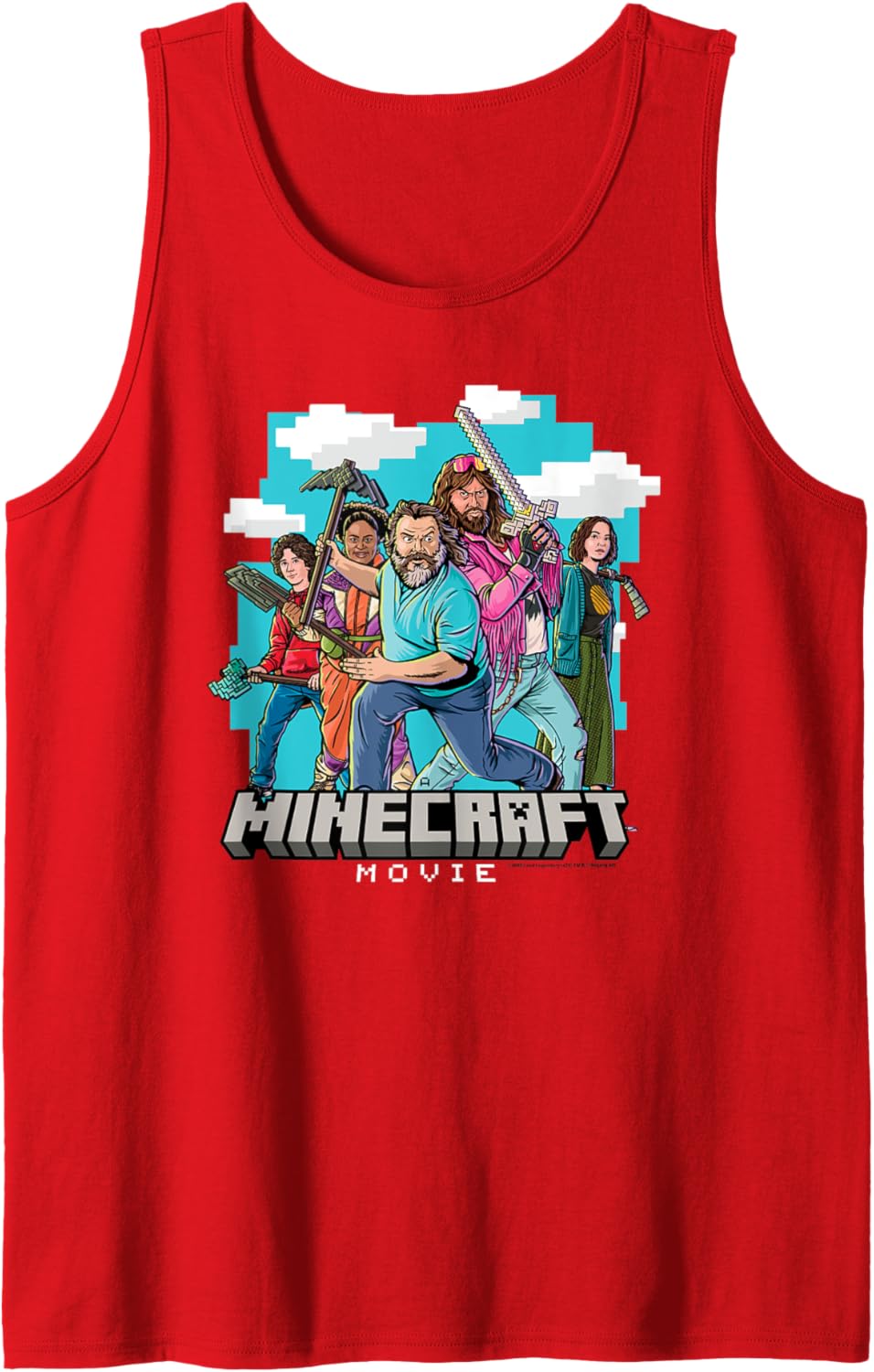 A Minecraft Movie Main Characters Ready To Fight Tank Top