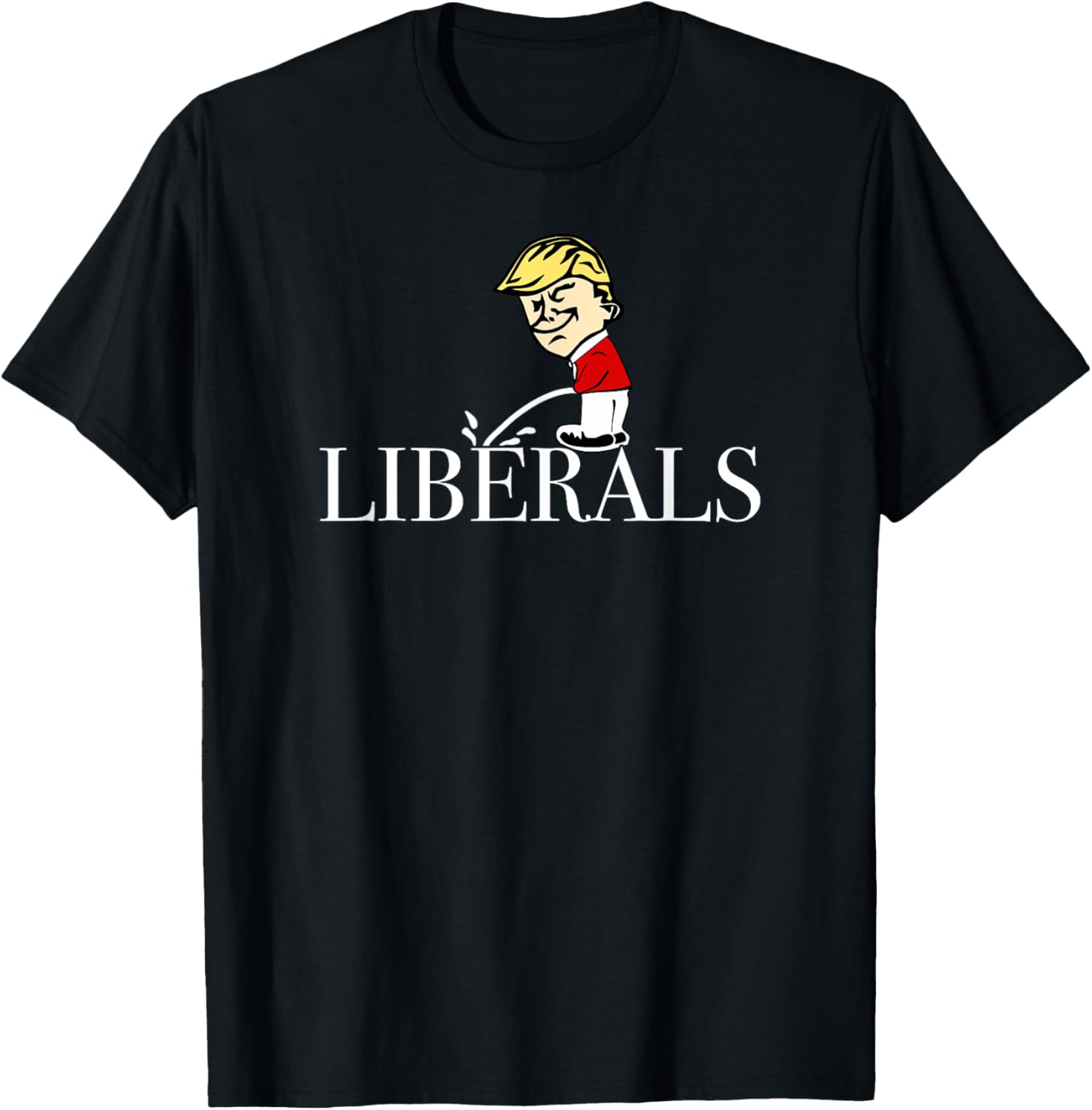 Anti Liberal T Shirt Republican Pro Trump Peeing On Liberals