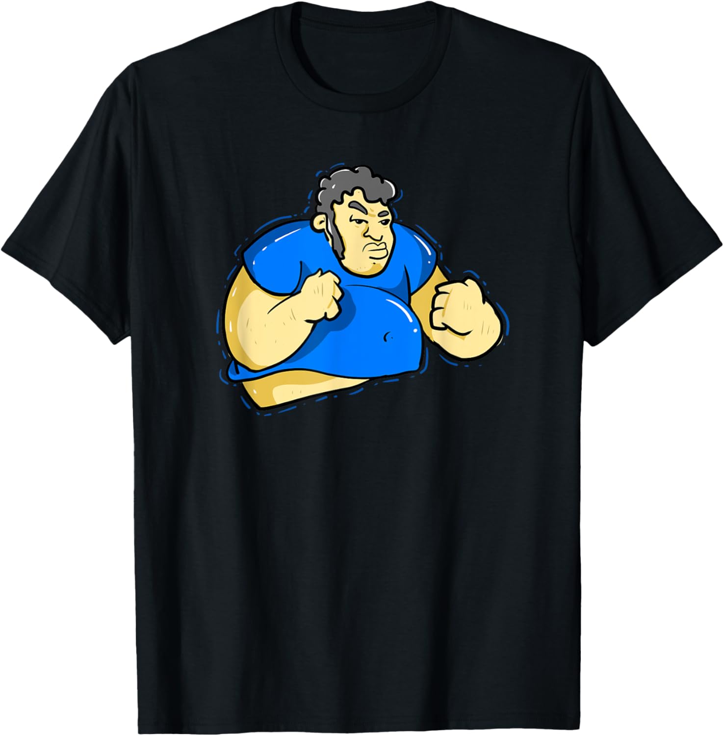 Angry Fat Man T Shirt, Funny Joke Gift Shirt Tee for Men